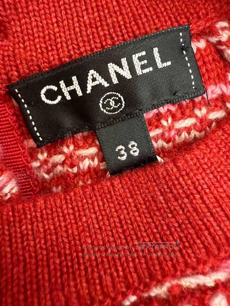 Chanel Chanel Red wool blend cardigan coat Size XS / US 0-2 / IT 36-38 - 5 Thumbnail