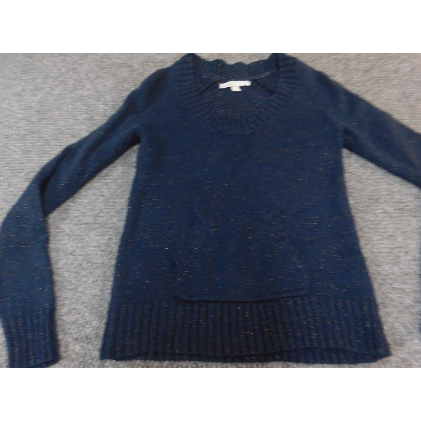 Old Navy Old Navy Womens Sweater S Pullover Crew Neck Long Sleeve Blue Dolman Knit Stretch Logo Casual Regular Vintage No (if needed) Size S / US 4 / IT 40 - 3 Thumbnail