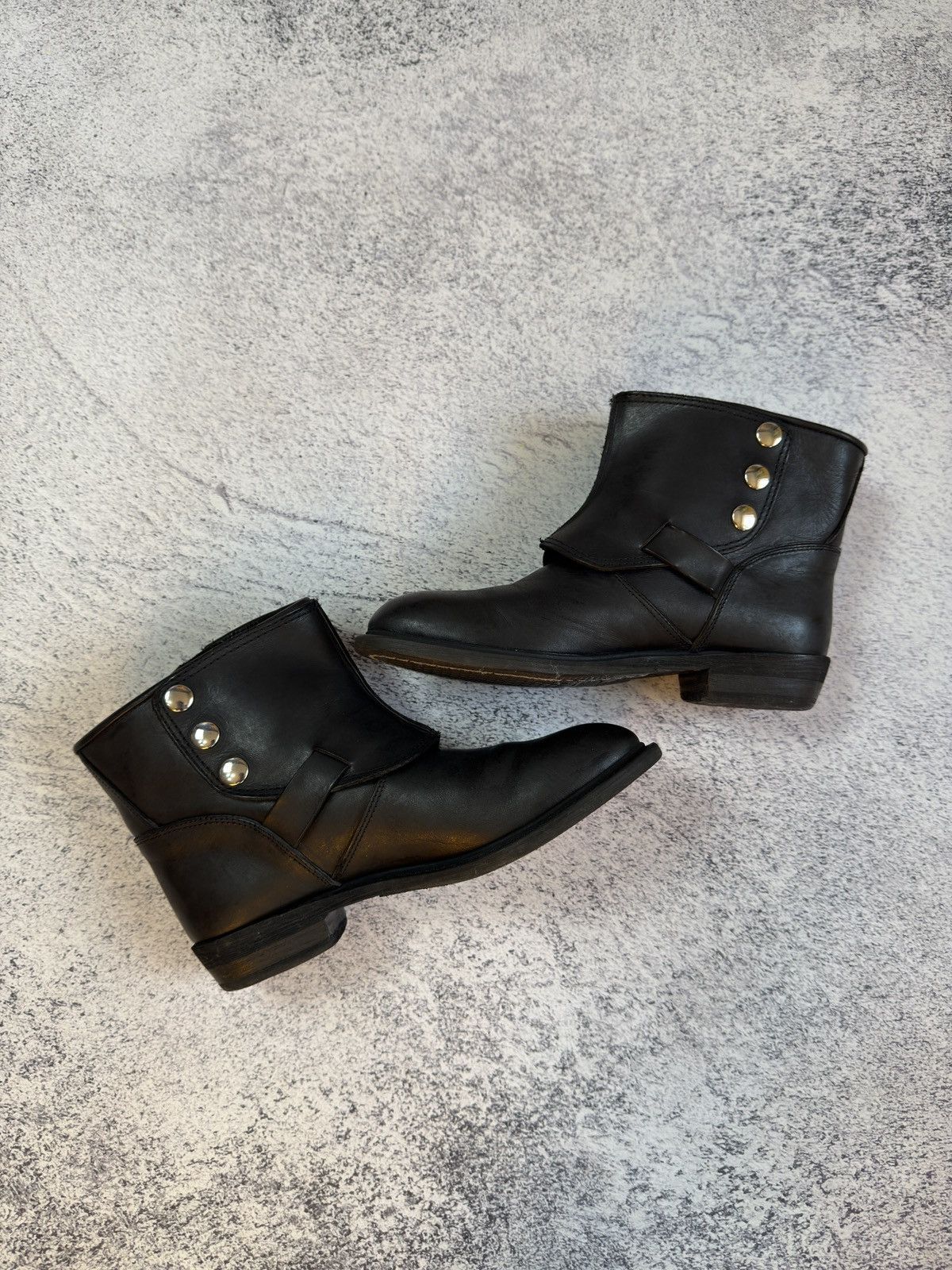 Golden Goose Golden Goose Noha Triple Strap Biker Boots Black Leather Size US 10 / IT 40 - 11 Thumbnail