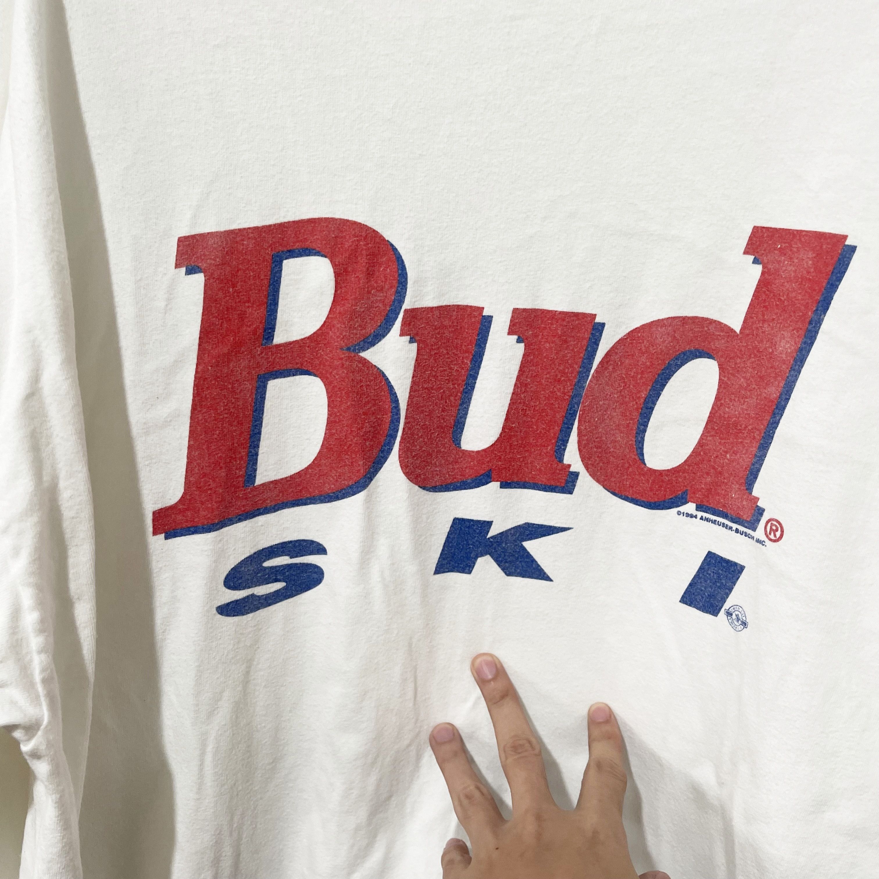 Budweiser Vintage 90s Bud Ski Long Sleeve T-Shirt Budweiser Promo Size US XL / EU 56 / 4 - 2 Thumbnail