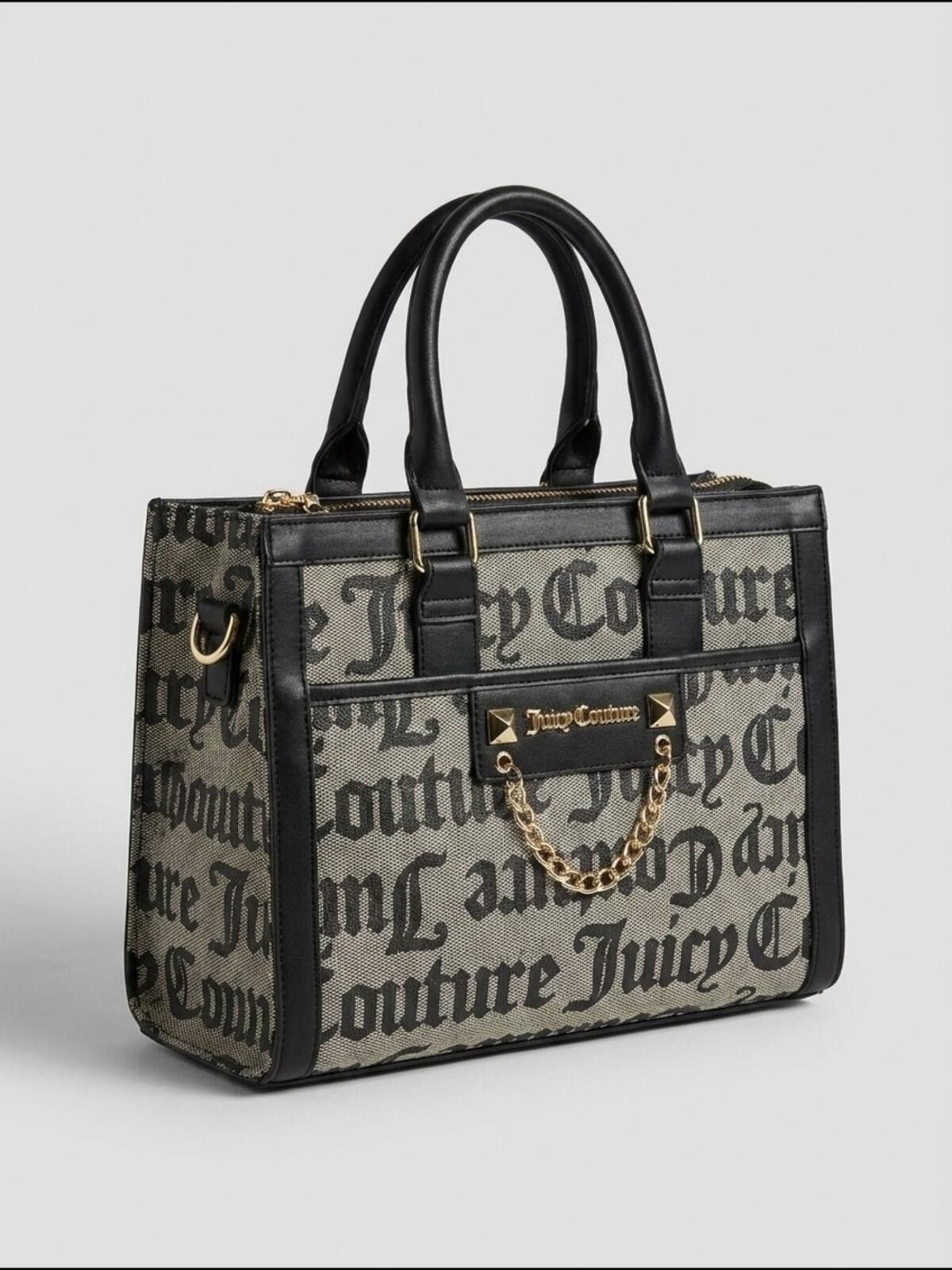 Juicy Couture Jeans Juicy Couture Black Logo Jacquard Satchel Size ONE SIZE - 1 Thumbnail