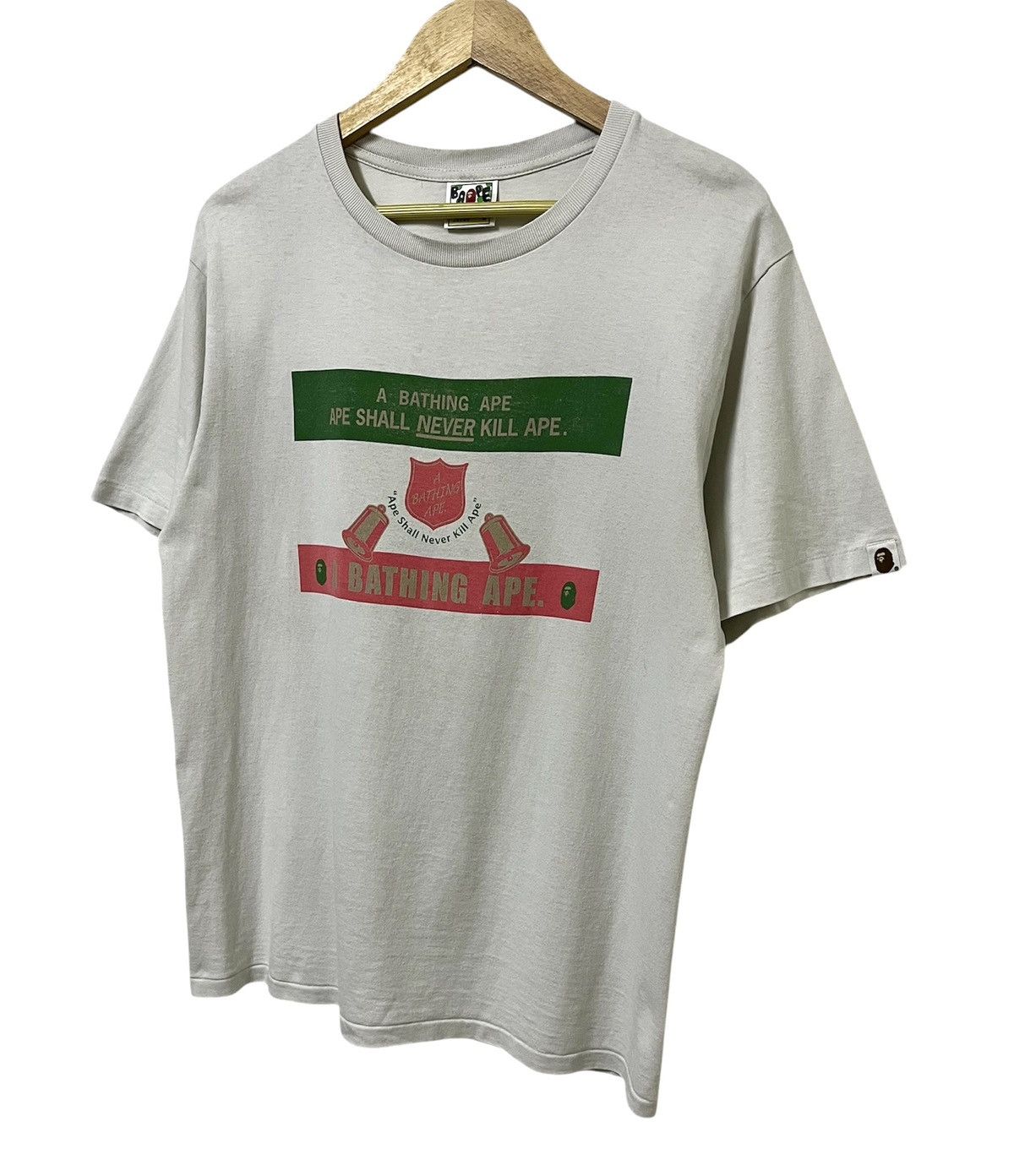 Bape A BATHING APE APE SHALL NEVER KILL APE LOGO JAPANESE TSHIRT Size US L / EU 52-54 / 3 - 5 Thumbnail