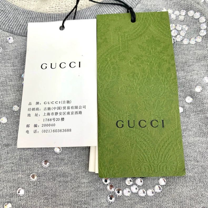 Gucci Gucci Gray Crystal Cotton Long Sleeve Sweatshirt-2506 Size M / US 6-8 / IT 42-44 - 7 Thumbnail
