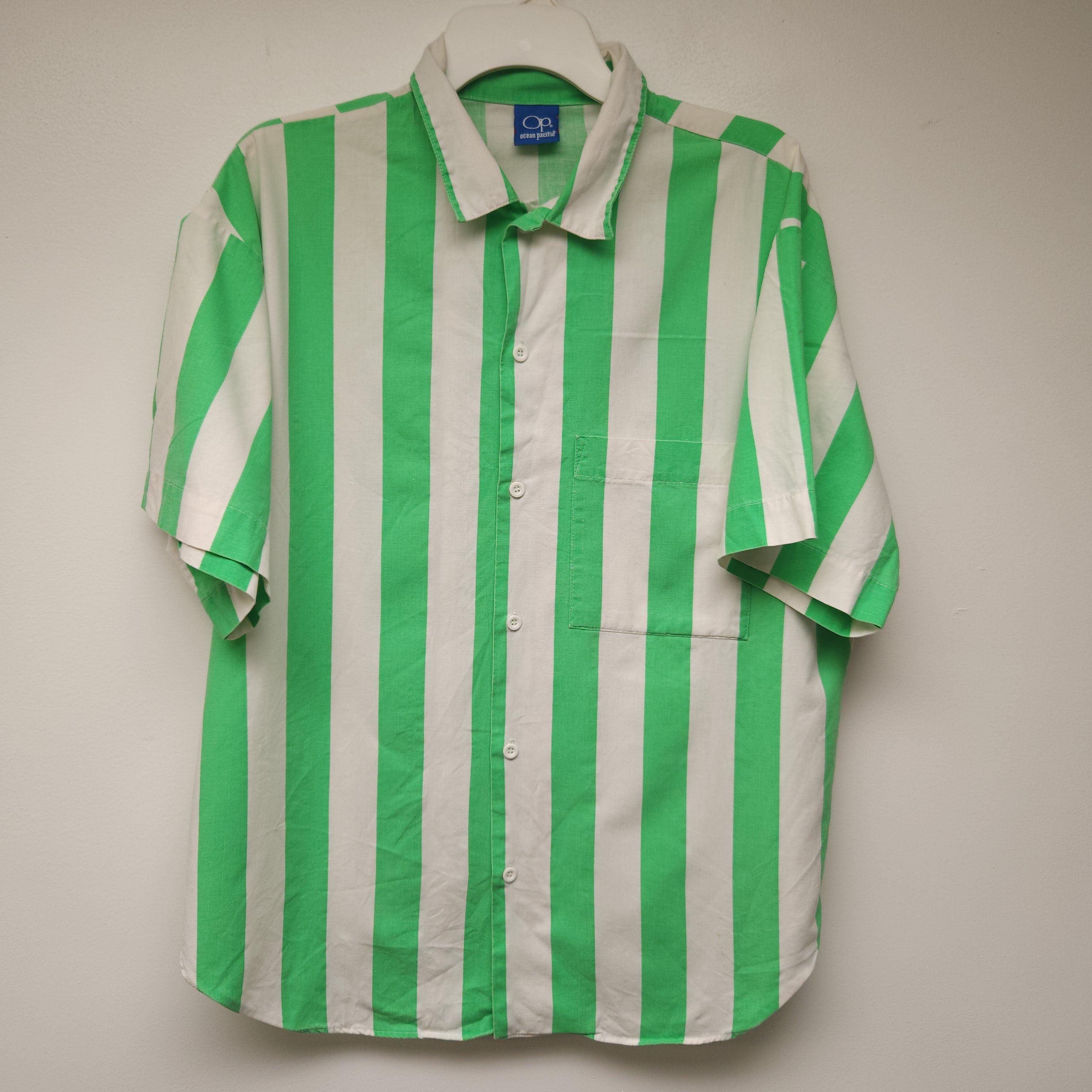 Ocean Pacific × Vintage Vintage 1987 Ocean Pacific Button Up Short-Sleeve Shirt Size US L / EU 52-54 / 3 - 1 Thumbnail