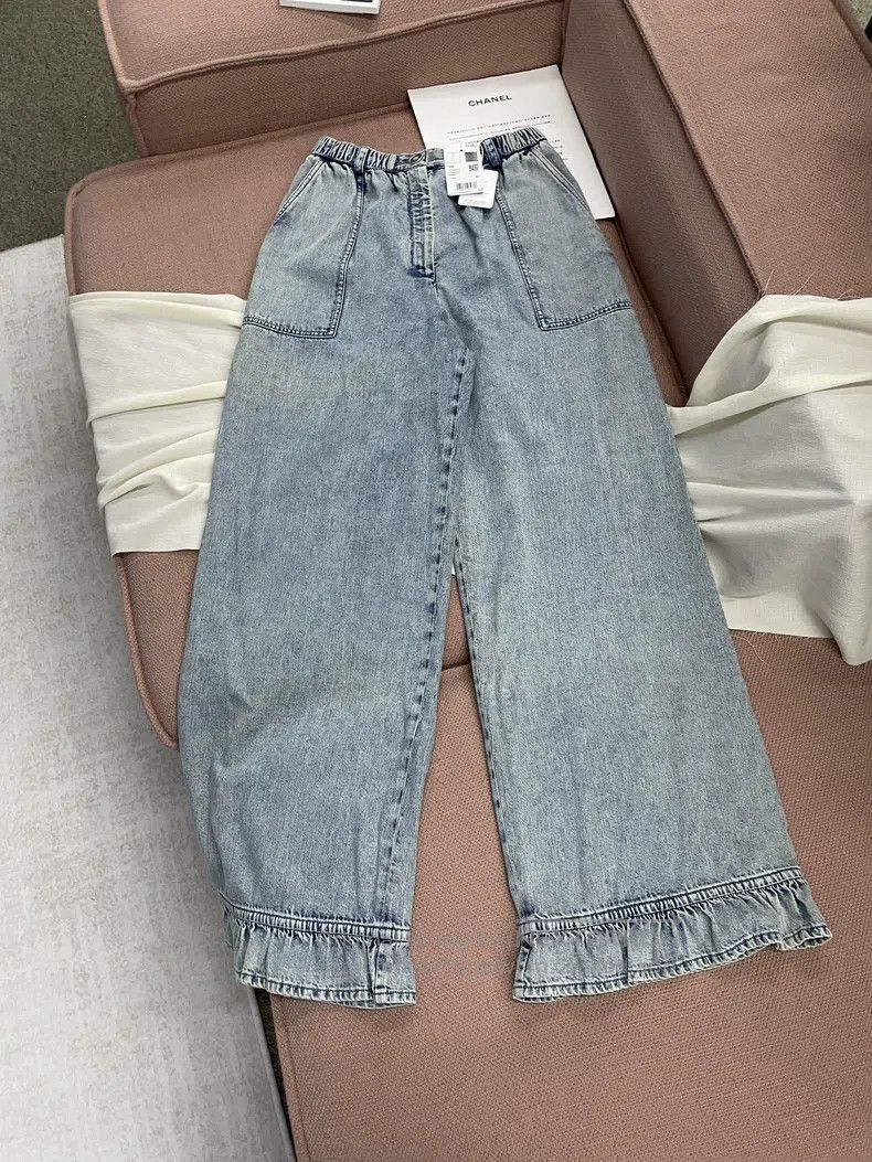 Chanel Chanel Blue lace jeans Size 24" / US 00 / IT 34 - 1 Thumbnail