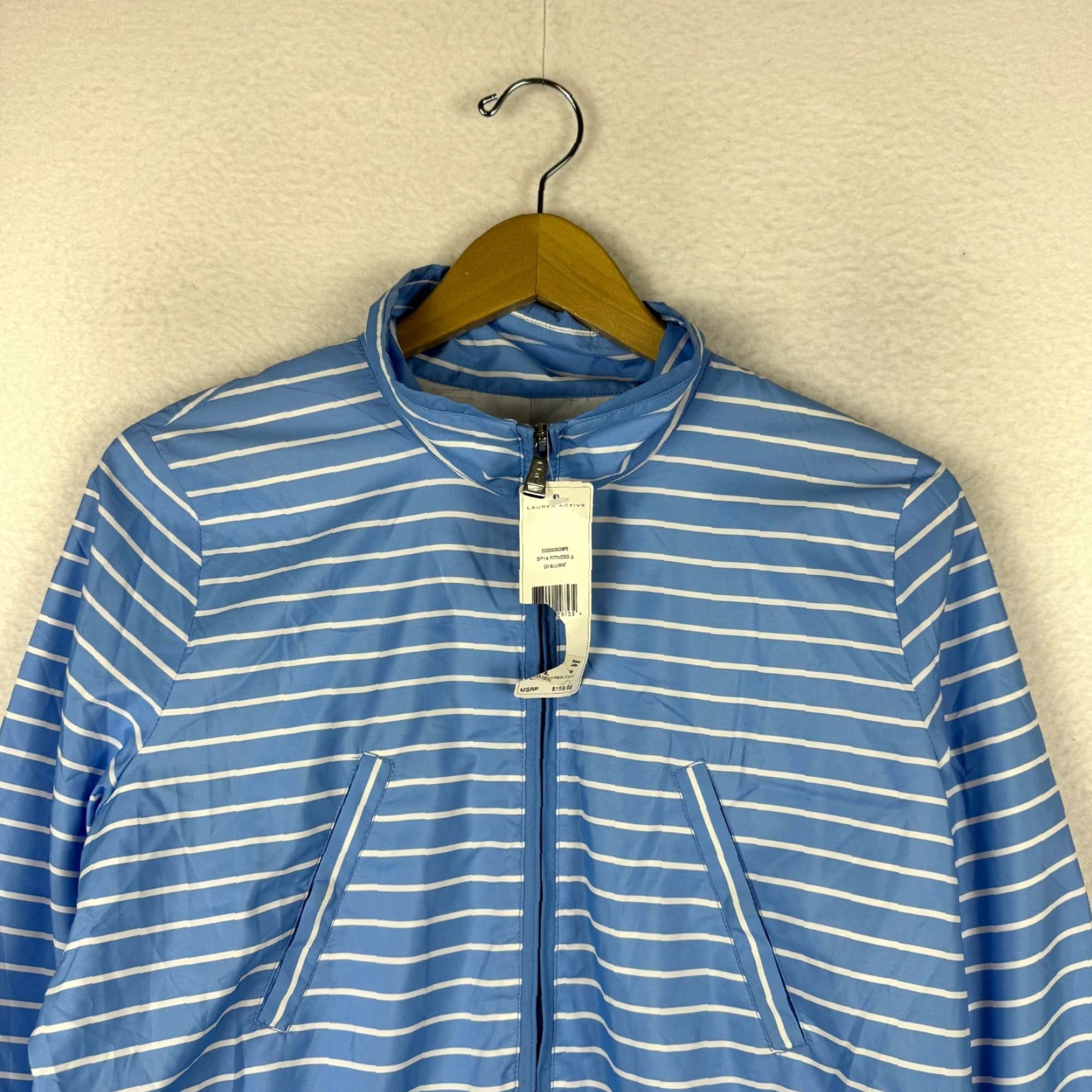 Ralph Lauren Lauren Ralph Lauren Active Womens Large Blue Full Zip Lightweight Jacket NEW Size L / US 10 / IT 46 - 4 Thumbnail