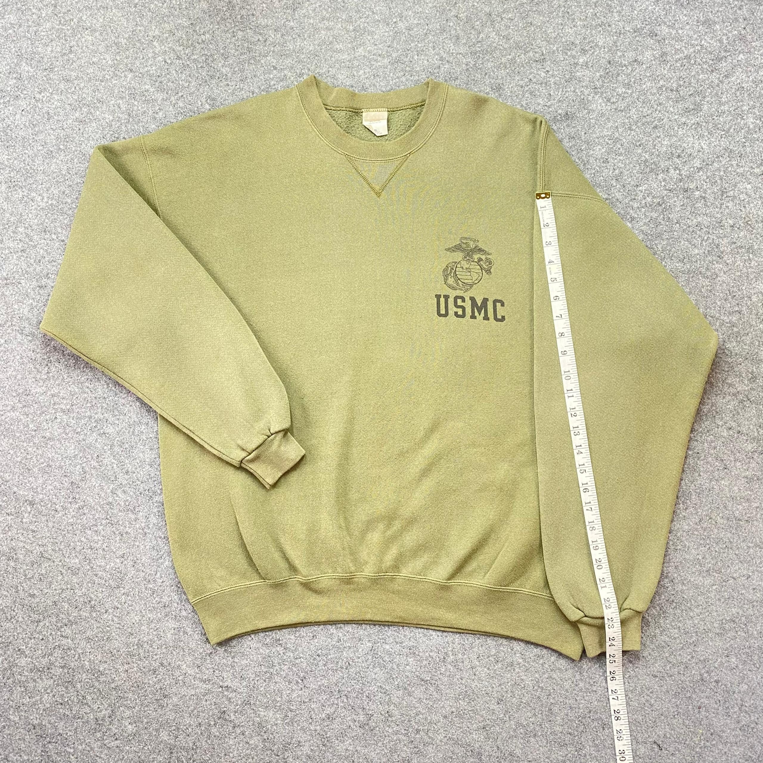Vintage Vintage 90s USMC Millitary Army Sweatshirt Size US XL / EU 56 / 4 - 5 Thumbnail