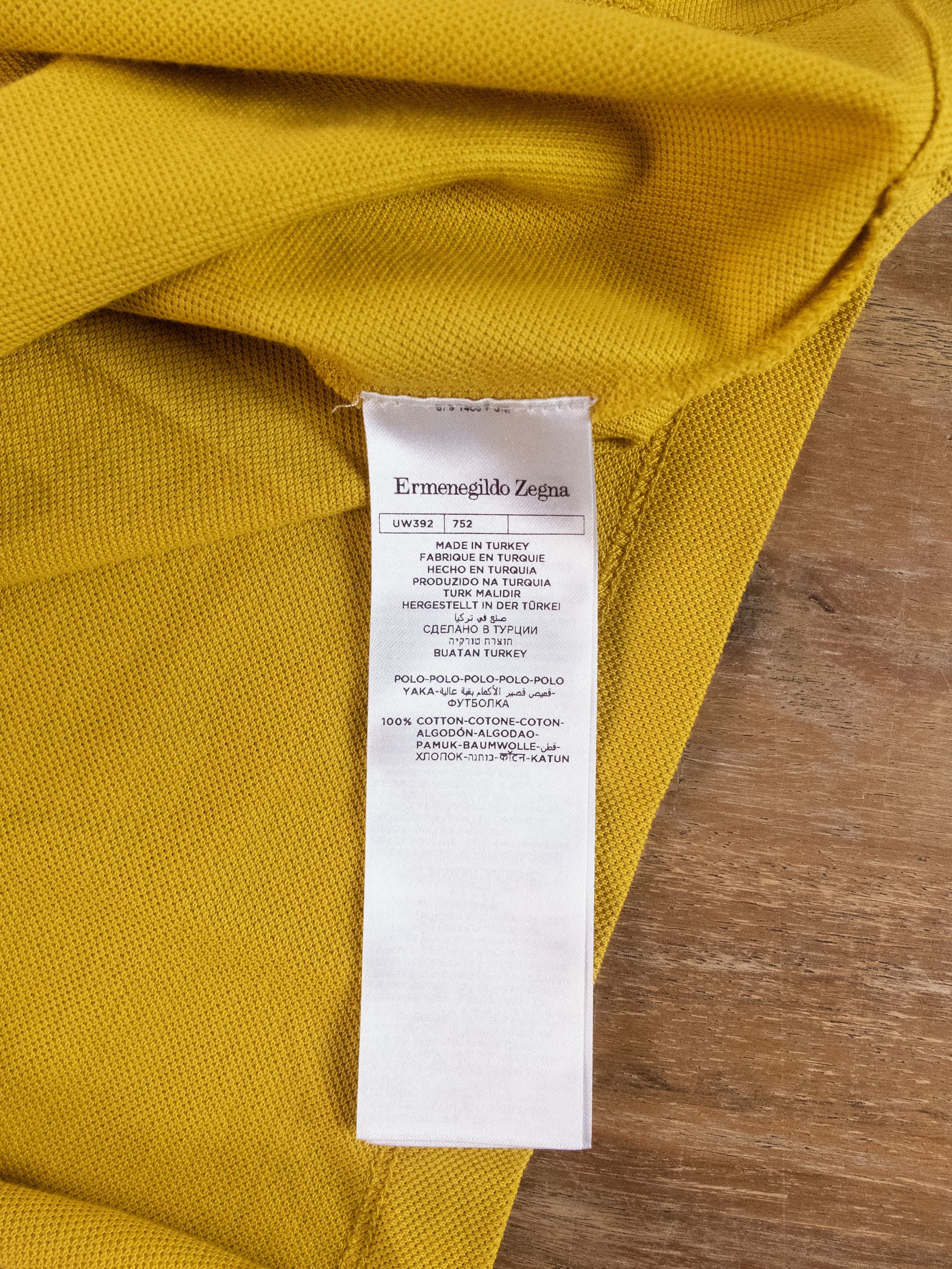 Ermenegildo Zegna ZEGNA solid yellow cotton polo shirt 54 XL authentic Size US XL / EU 56 / 4 - 5 Thumbnail