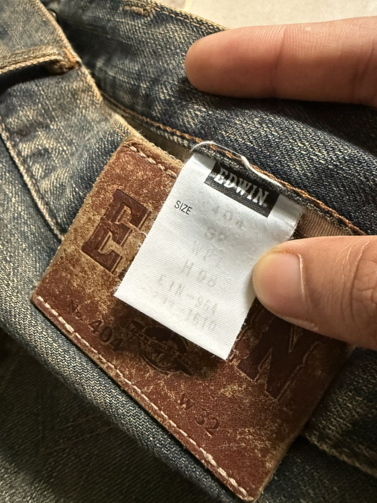Japanese Brand Vintage 90s Edwin 404 rusty pants Size US 31 - 10 Thumbnail