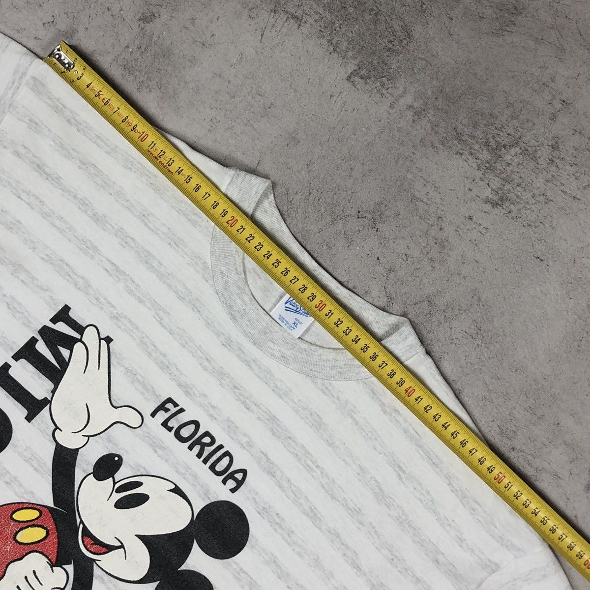 Mickey Mouse Mickey Mouse Florida 80s Velva Sheen Striped Tee Size US XL / EU 56 / 4 - 18 Thumbnail
