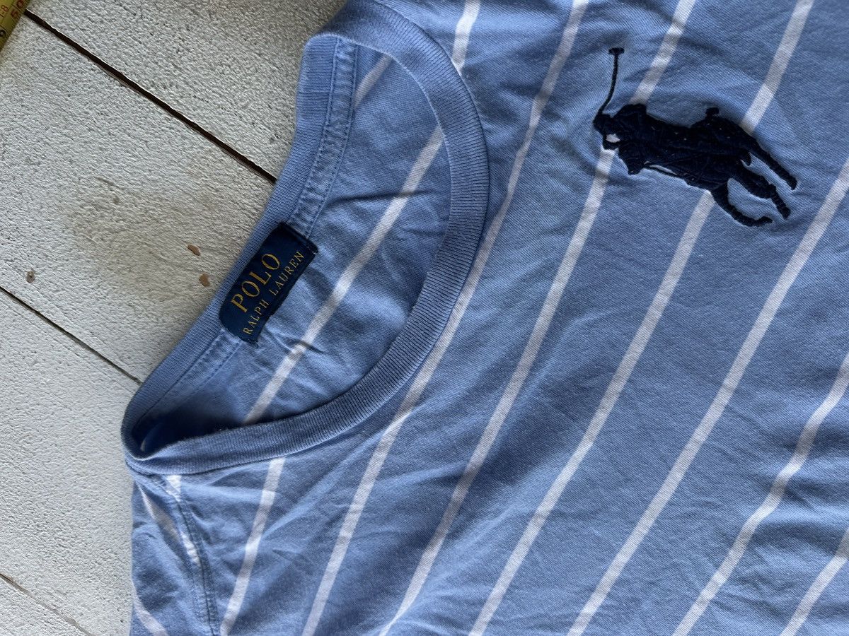 Polo Ralph Lauren 🚨VNTG RALPH LAUREN BLUW STRIPED MEN TEE WITH BIG PONY LOGO Size US S / EU 44-46 / 1 - 3 Thumbnail