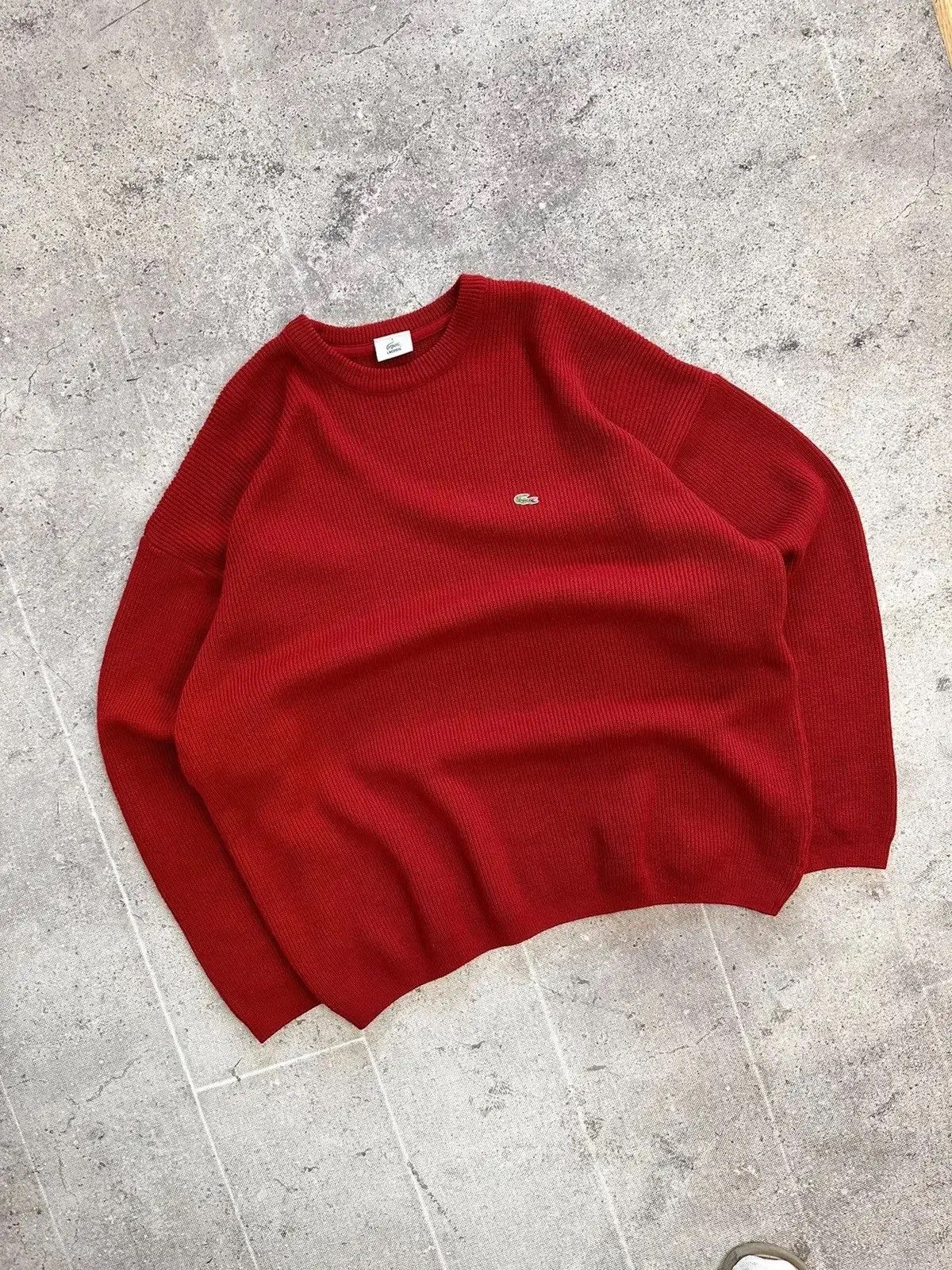 Lacoste × Vintage SALE💣💣 Chemise Lacoste knit Red wool blue sweater Size US XL / EU 56 / 4 - 8 Thumbnail