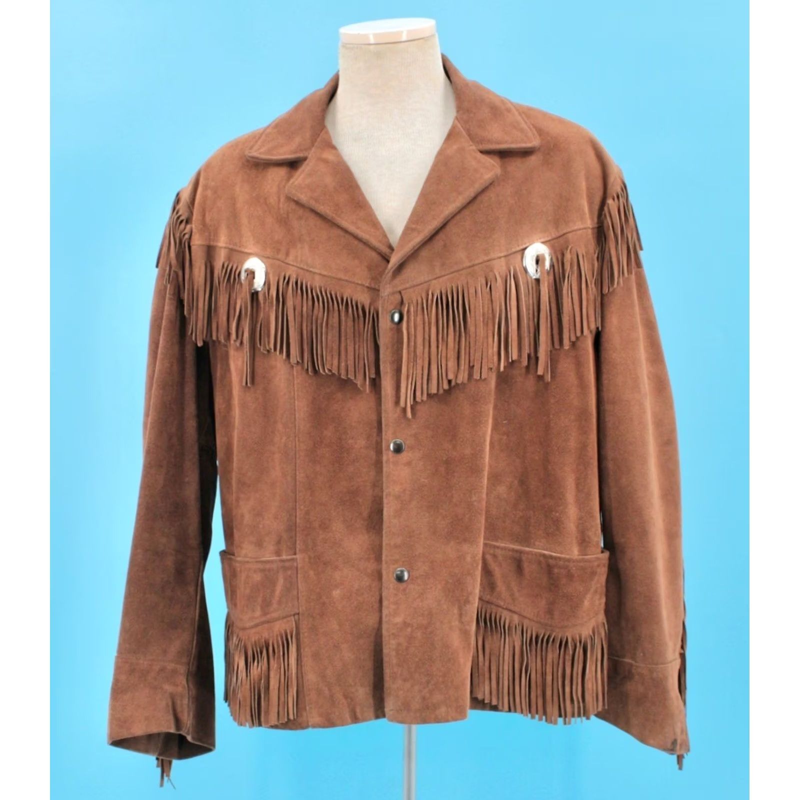 Vintage VINTAGE Excelled 70s Suede Fringe Jacket L Brown Mens Size US L / EU 52-54 / 3 - 2 Thumbnail