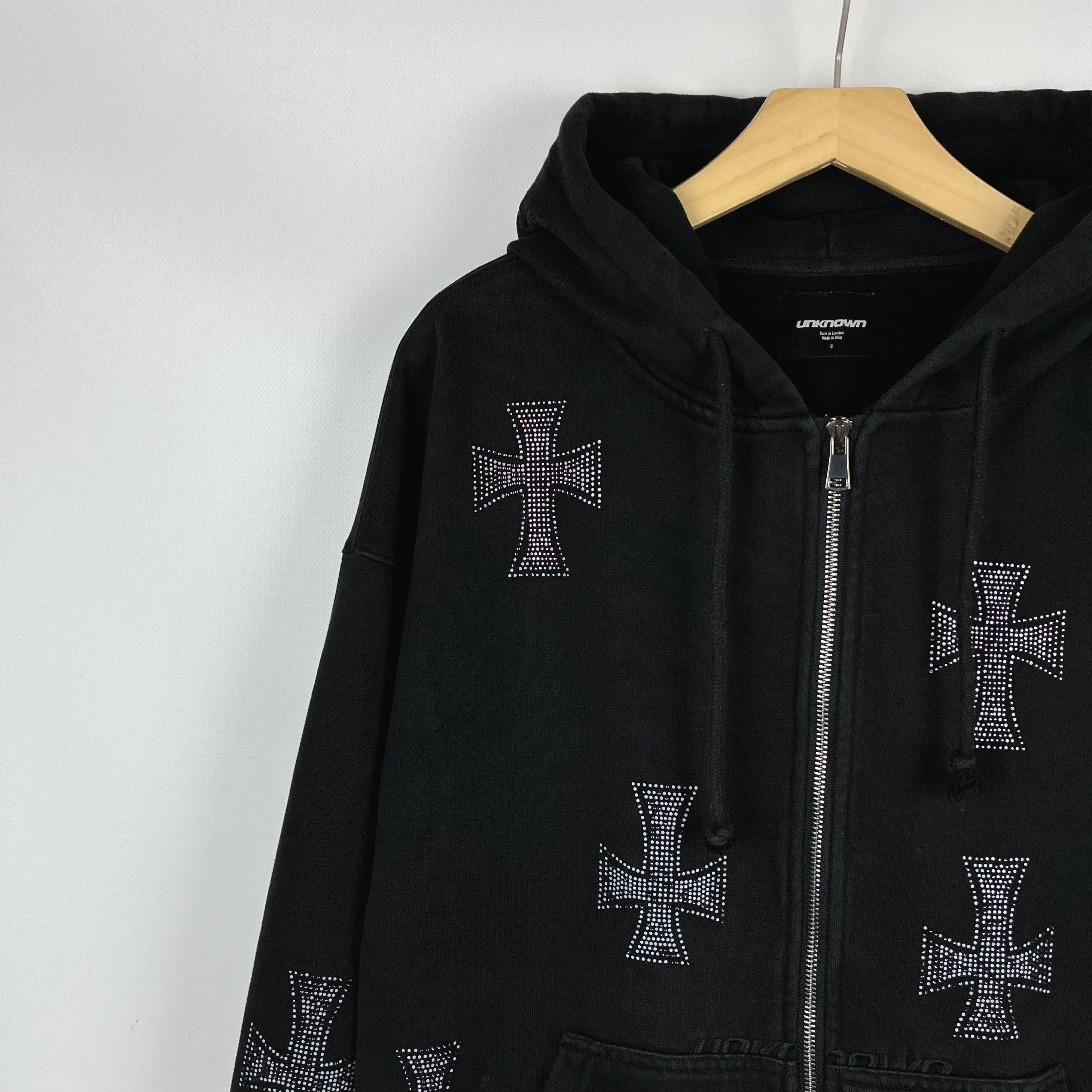 Unknown London Unknown London Saint Row Cross Full Zip Hoodie Size US S / EU 44-46 / 1 - 6 Thumbnail