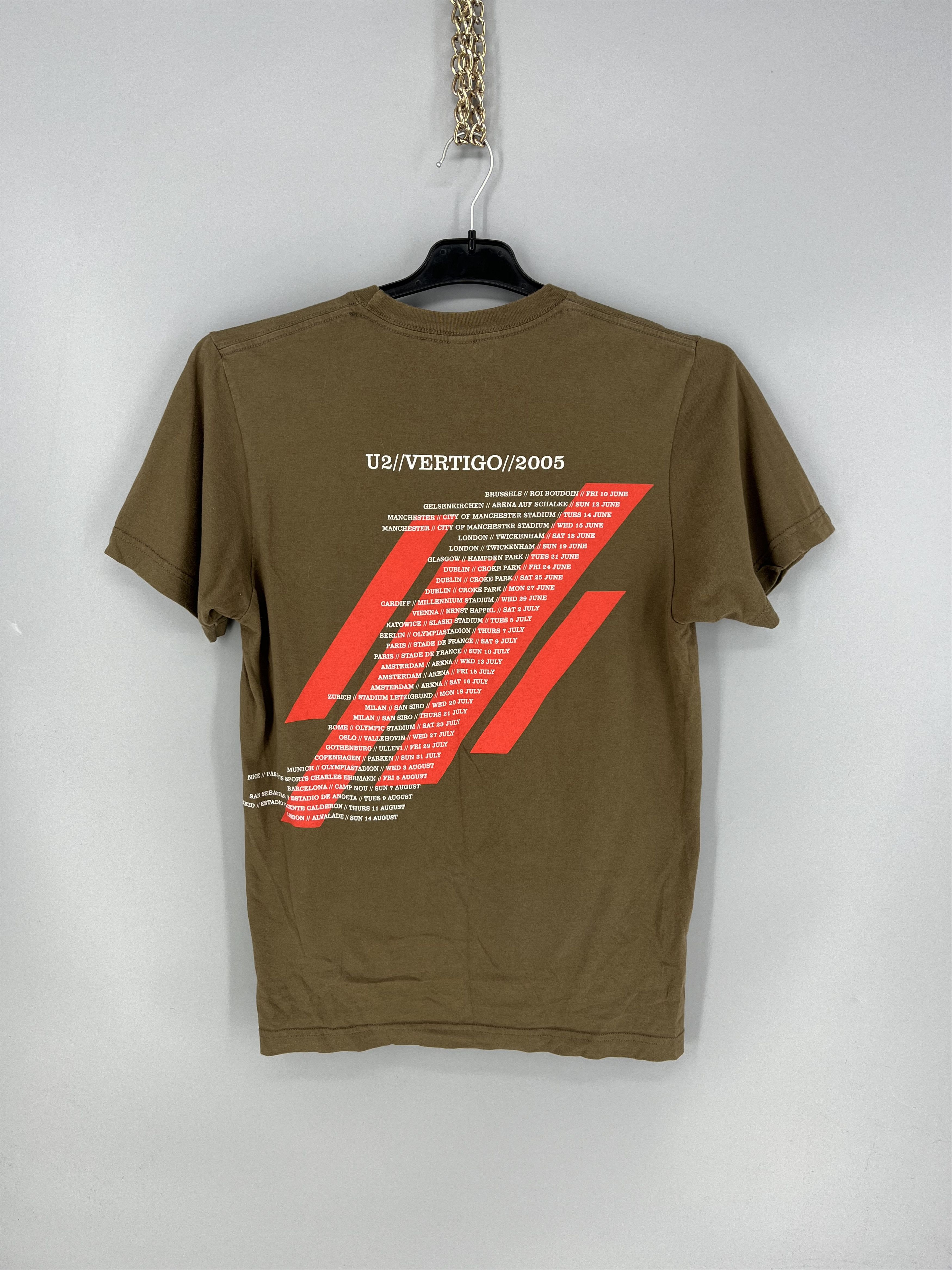 Vintage U2 Vertigo Tour 2005 Concert Band Size S T-shirt Green Retro Size US S / EU 44-46 / 1 - 7 Thumbnail