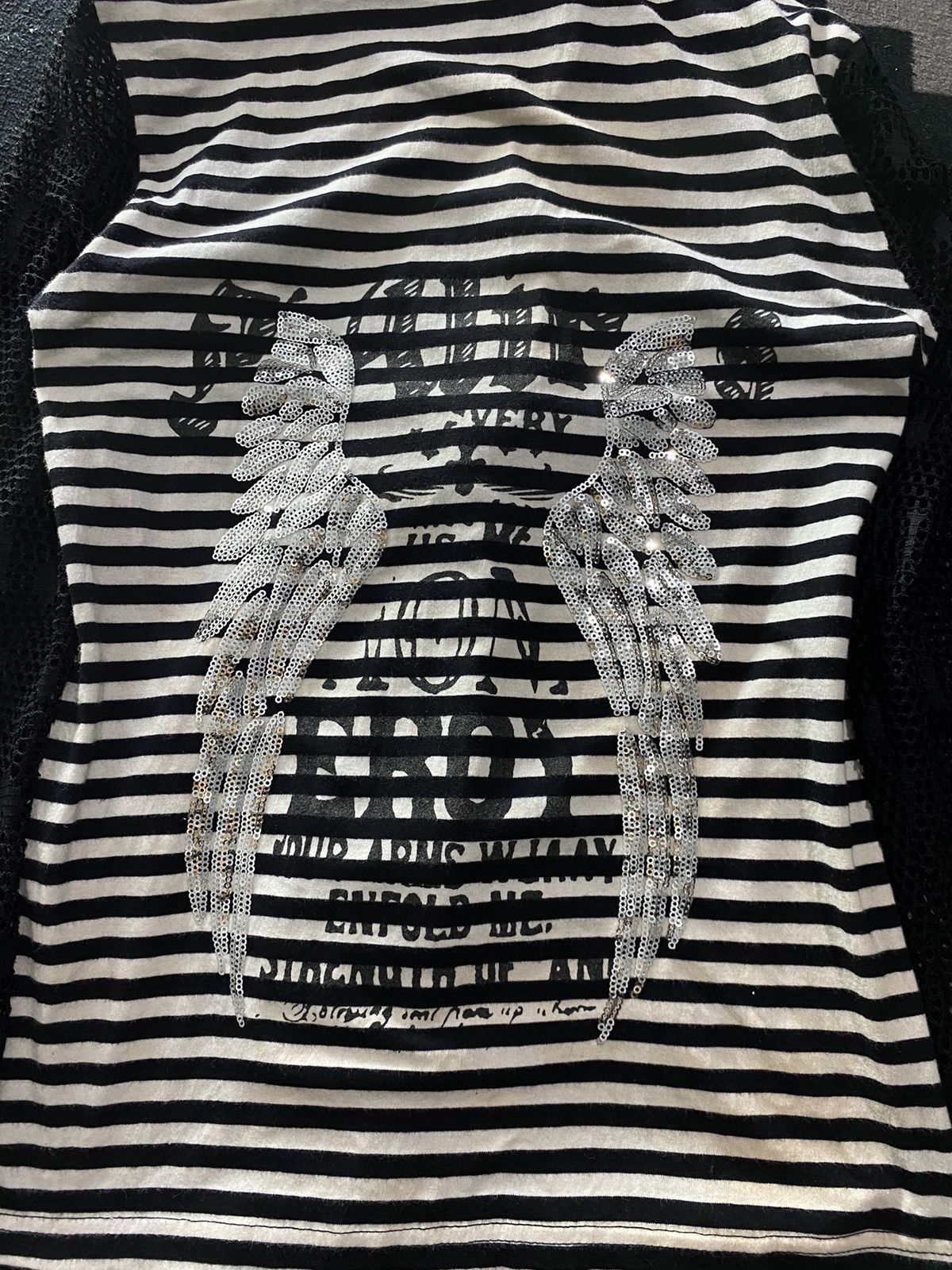 Hysteric Glamour 2000s pastime gothic poem striped hoodie Size US M / EU 48-50 / 2 - 3 Thumbnail