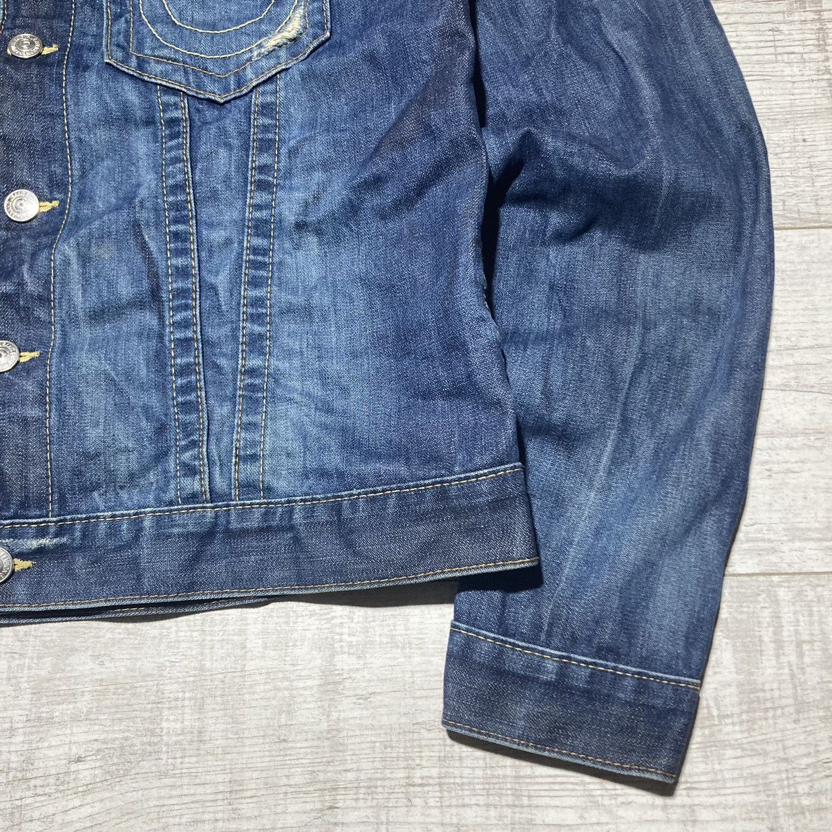 True Religion True Religion Jimmy Super Distressed Denim Jeans Jacket Size US XL / EU 56 / 4 - 5 Thumbnail