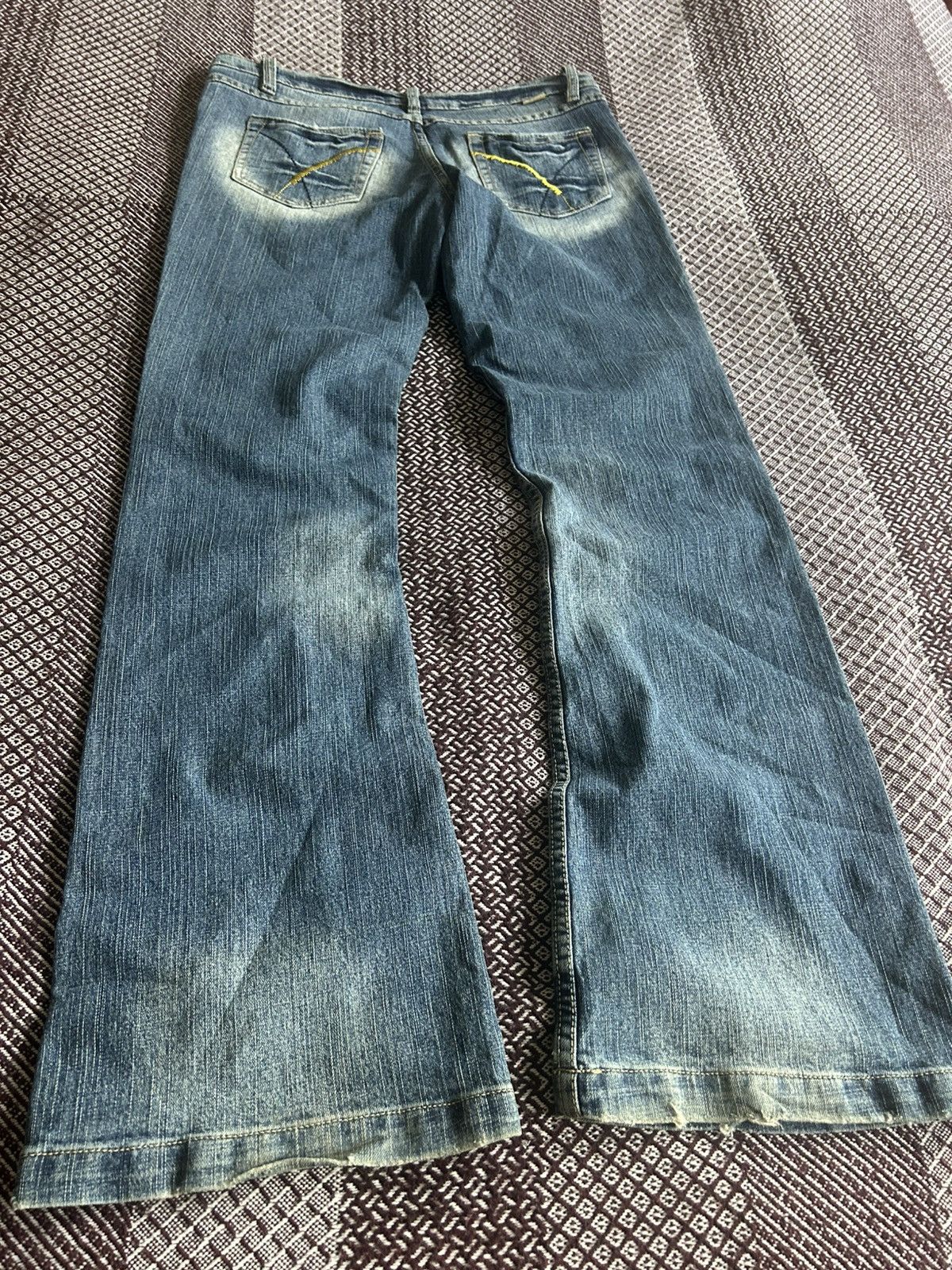 Japanese Brand Vintage X-Mail Japanese Style Faded Jeans Flared Size 38 Y2K Size 28" / US 6 / IT 42 - 15 Thumbnail