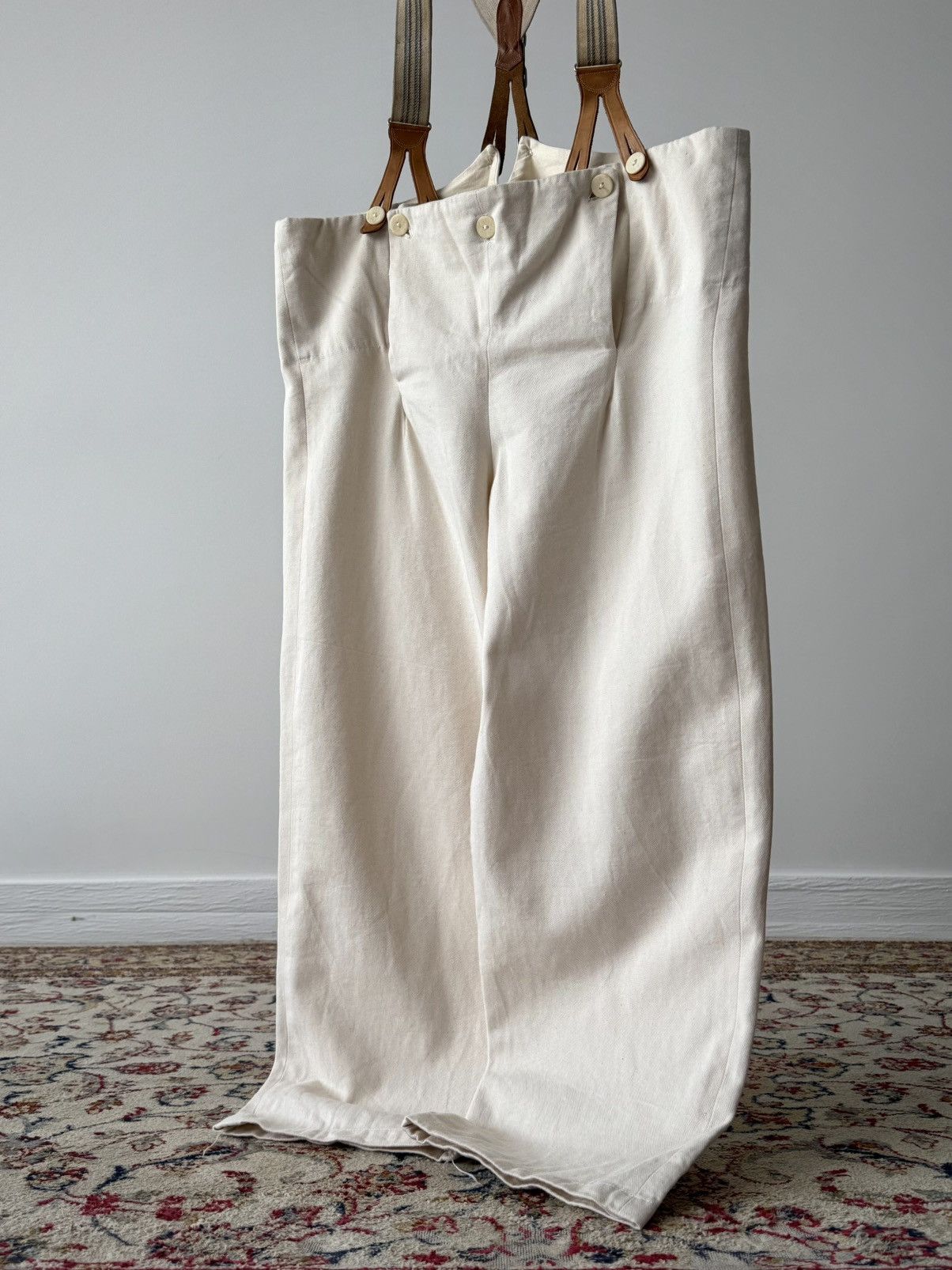 Japanese Brand ≈1960s Vintage European Workwear Front Flap Cropped Trousers Size US 34 / EU 50 - 4 Thumbnail