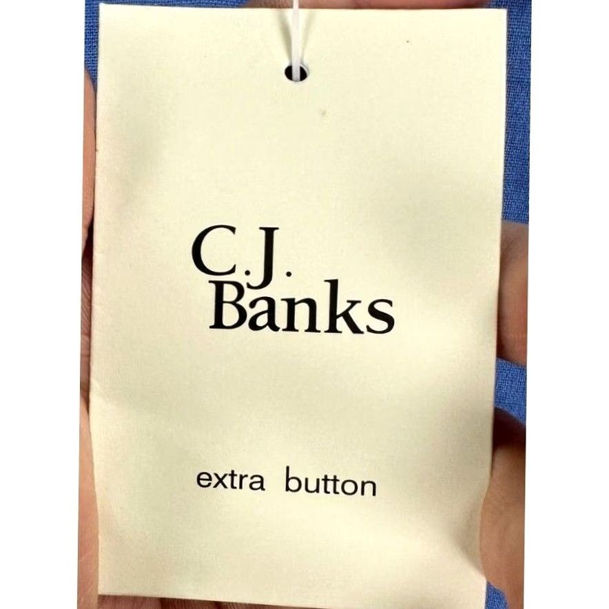 Vintage C.J. Banks By Christopher Banks Shirt Women 18W Plus Blue Floral Embroidered NEW Size XXL / US 16-18 / IT 52-54 - 4 Thumbnail