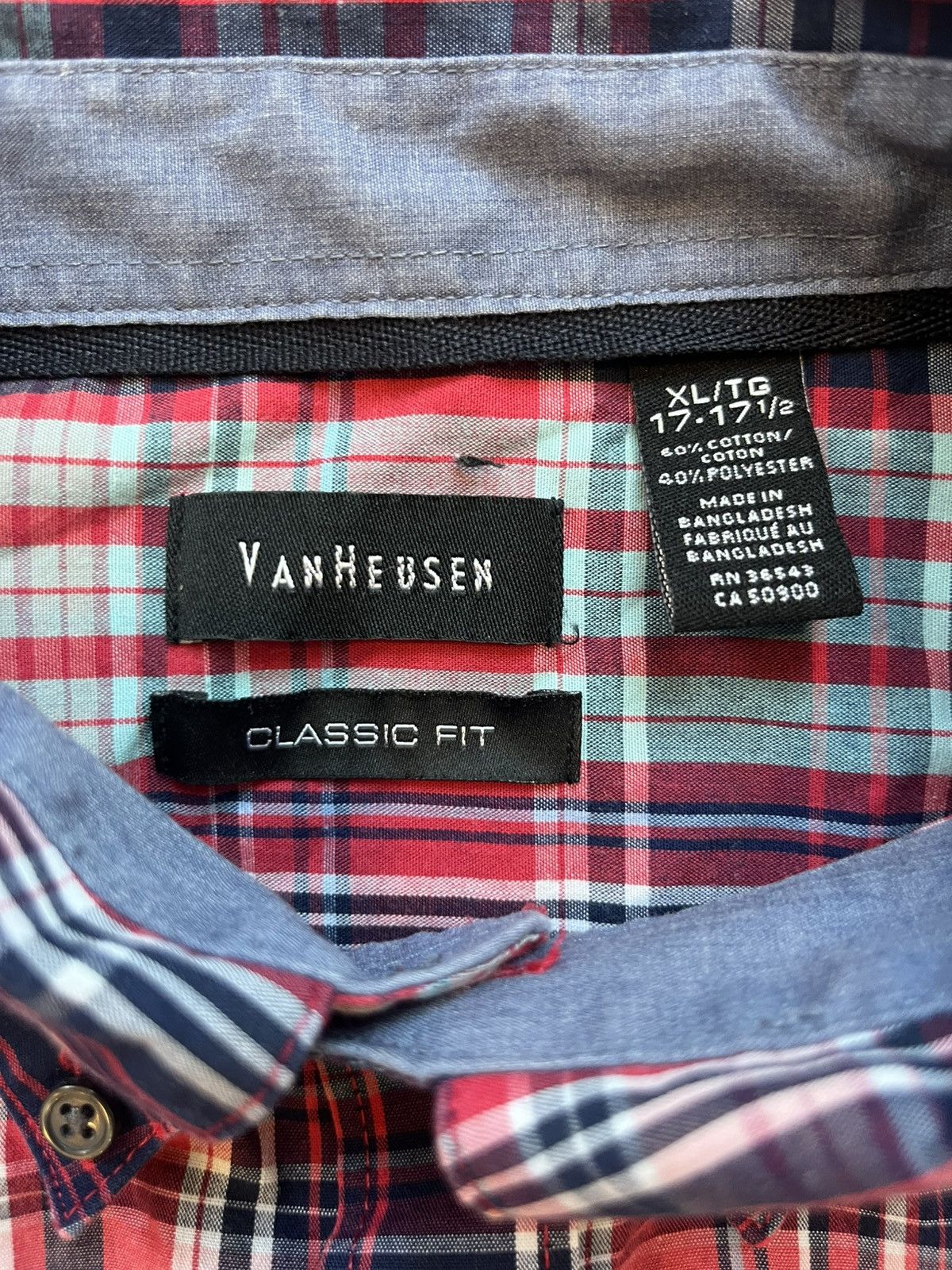 Van Heusen Van Heusen Classic Fit Short Sleeve Button-Up XL Size US XL / EU 56 / 4 - 3 Thumbnail