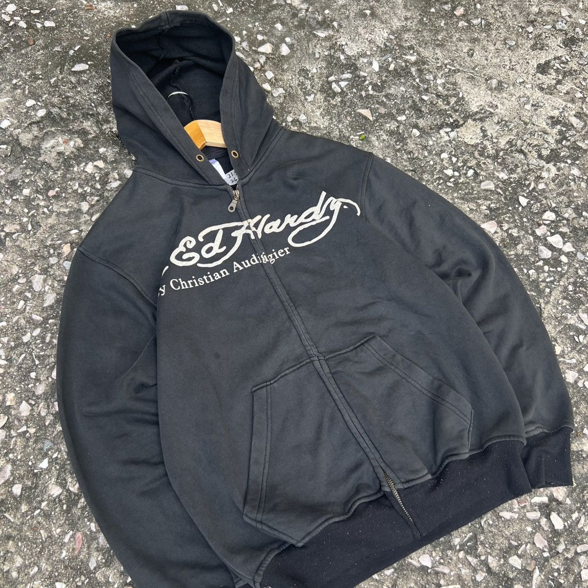 Christian Audigier × Ed Hardy × Vintage “ED HARDY” LOS ANGELES ZIP UP HOODIE Size US M / EU 48-50 / 2 - 3 Thumbnail