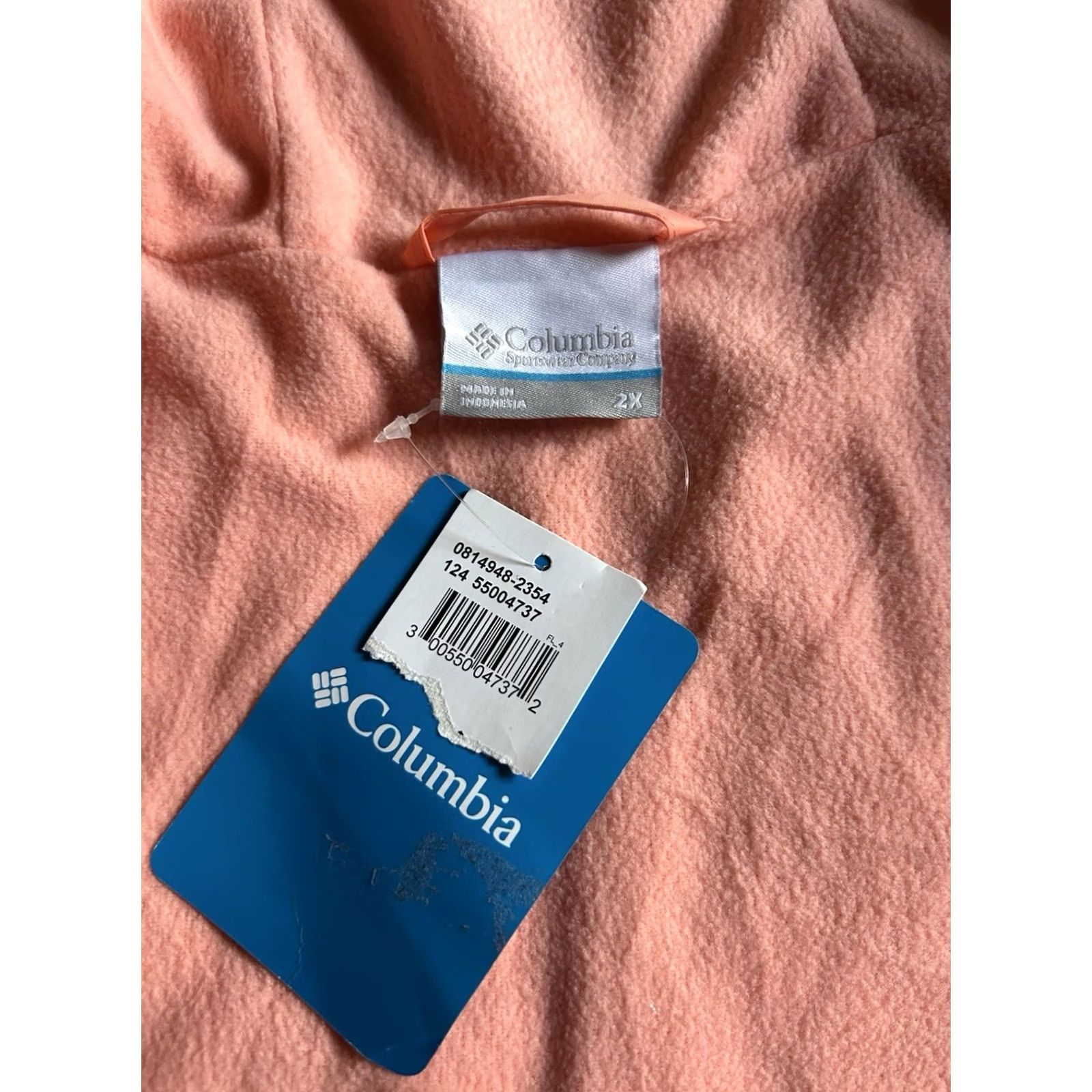 Vintage NWT Columbia Flash Challenger Windbreaker Women's 2XL Salmon Lightweight Hooded Full Zip Short/ Mid-Length Jacket Size XXL / US 16-18 / IT 52-54 - 5 Thumbnail