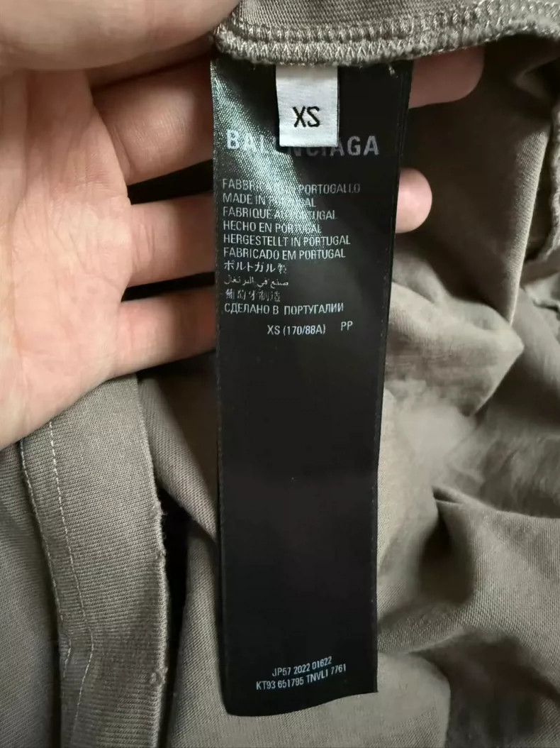 Balenciaga Balenciaga Khaki Destroy Logo Design Short Sleeve Size US XS / EU 42 / 0 - 4 Thumbnail