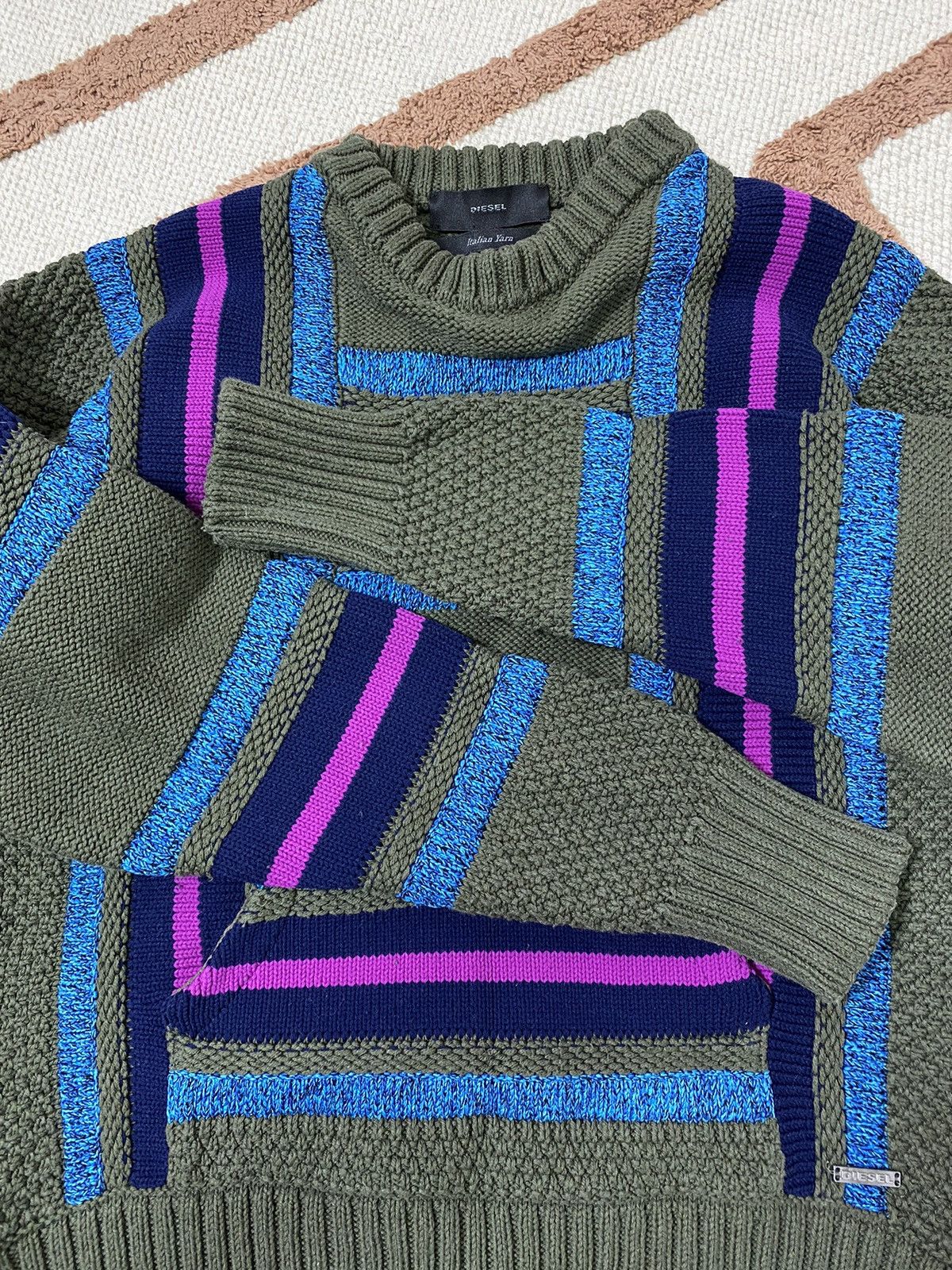 Diesel VINTAGE DIESEL COOGI STYLE KNITTED SWEATER Size S / US 4 / IT 40 - 6 Thumbnail