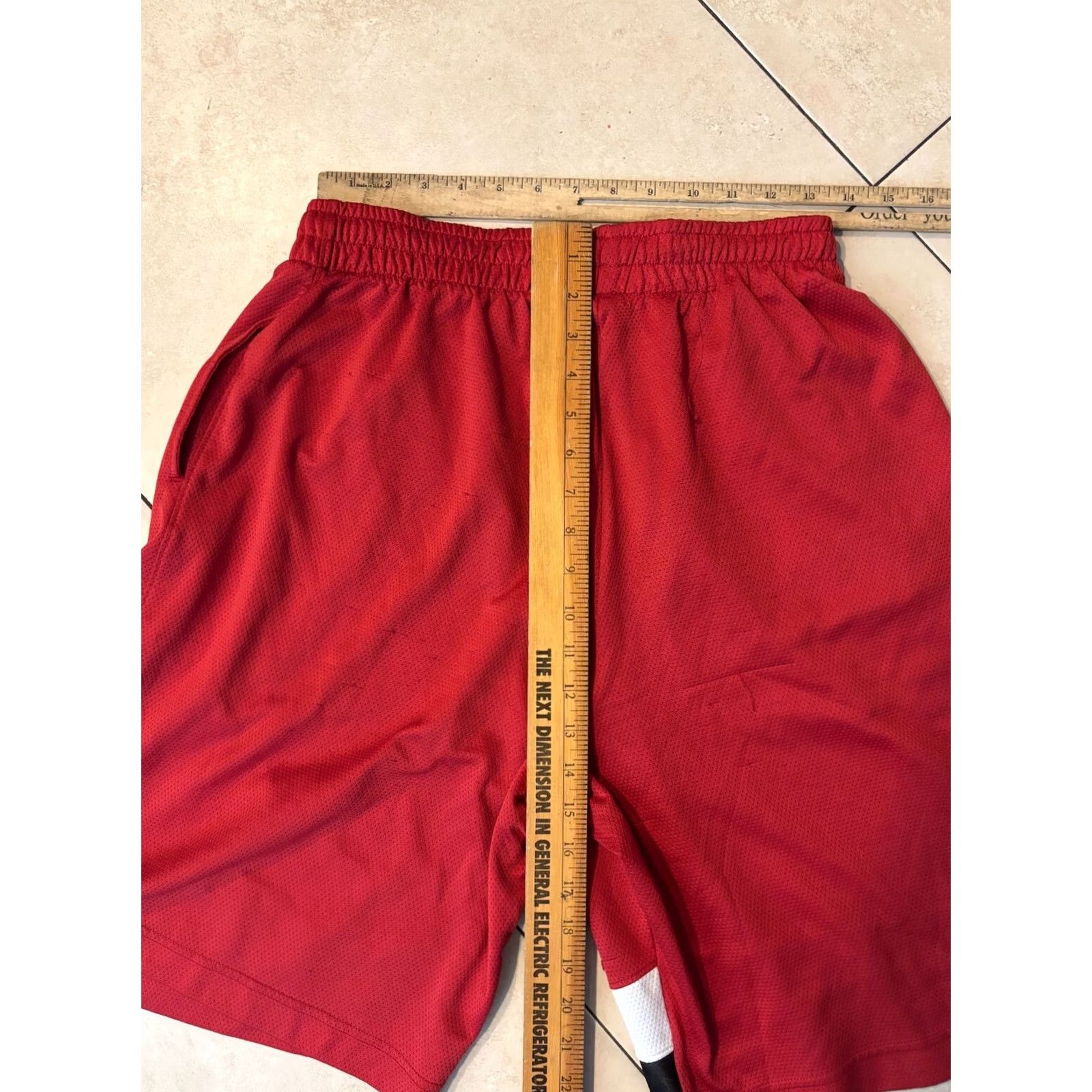 Nike Vintage Y2K Nik Shorts Mens Size M Red Basketball Shimmer Dazzle 4680 Size US 31 - 7 Thumbnail