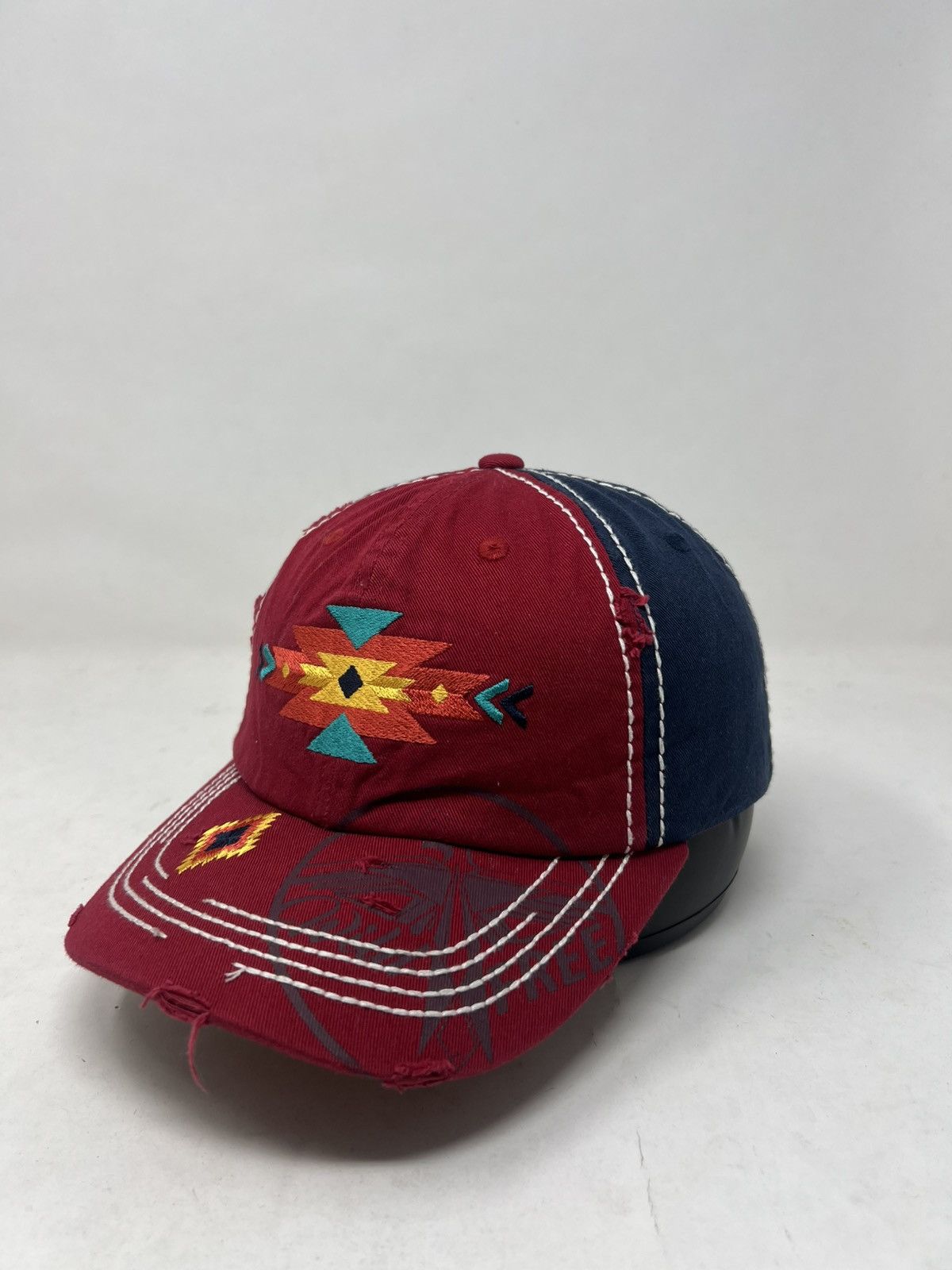 Japanese Brand Wild Free Native Distressed Hat Cap Size ONE SIZE - 2 Thumbnail