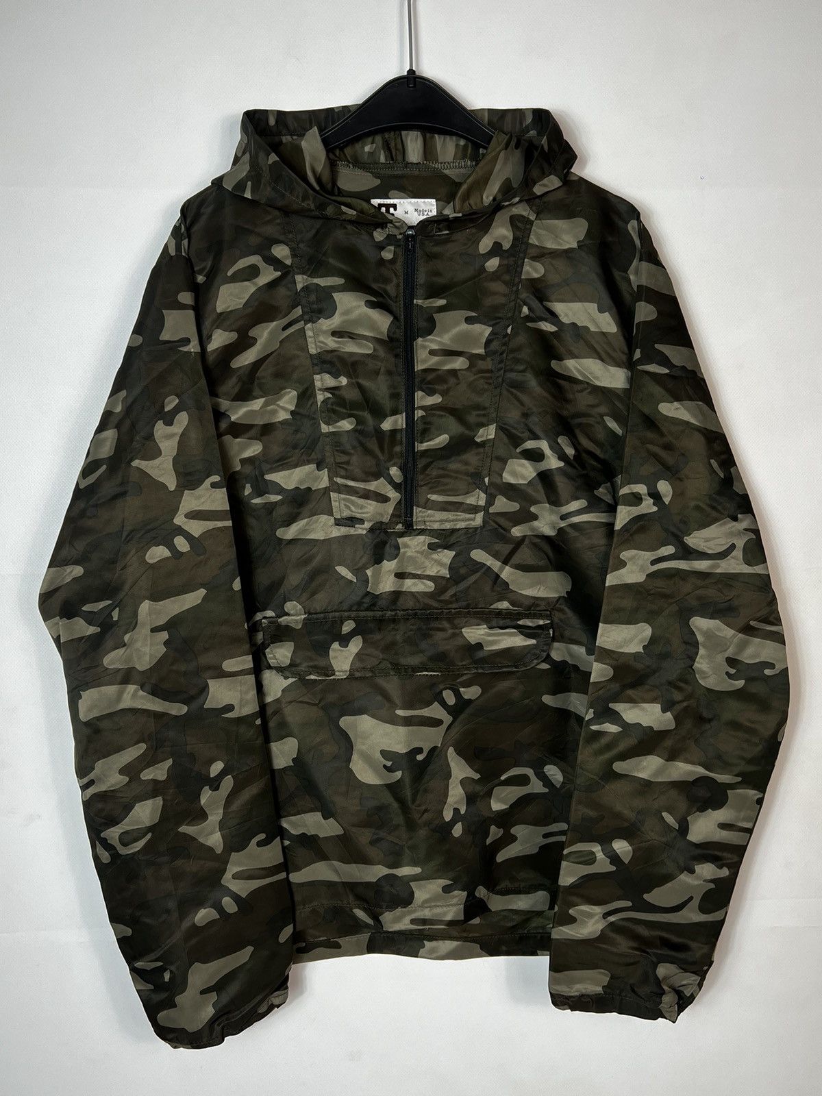 image of Beams Plus x Engineered Garments Tellason Japanese Fabrics Heavy Nylon Jacket Light Anorak in Camo 