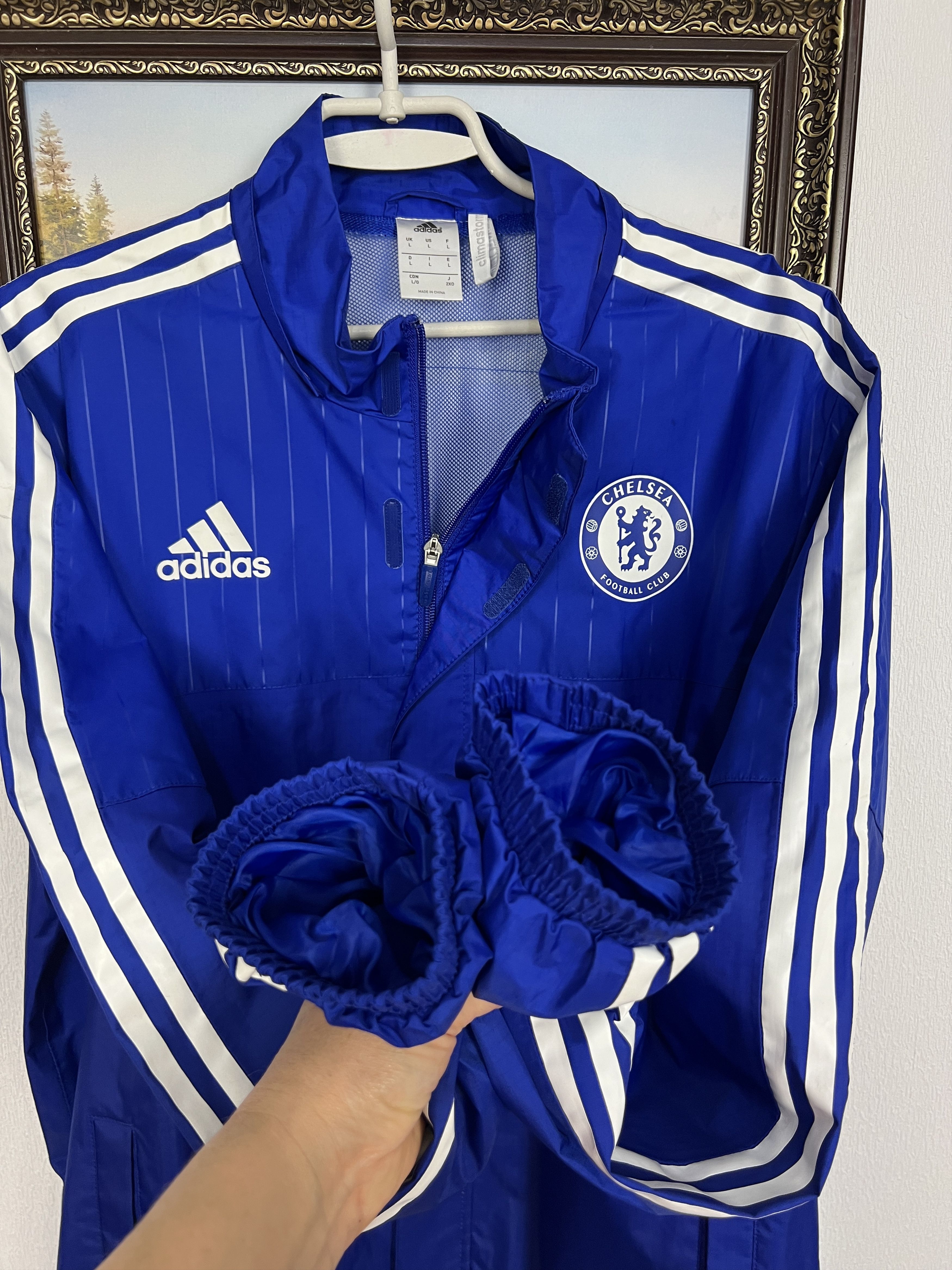Adidas Adidas Chelsea Football Blue Jacket Soccer Track Top Mens Size US L / EU 52-54 / 3 - 5 Thumbnail