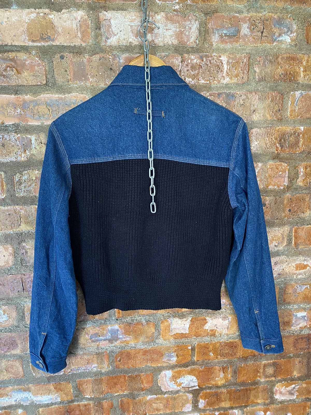 Jean Paul Gaultier 1990s JPG GAULTIER Jeans Hybrid Knit crop jacket Size M / US 6-8 / IT 42-44 - 11 Thumbnail