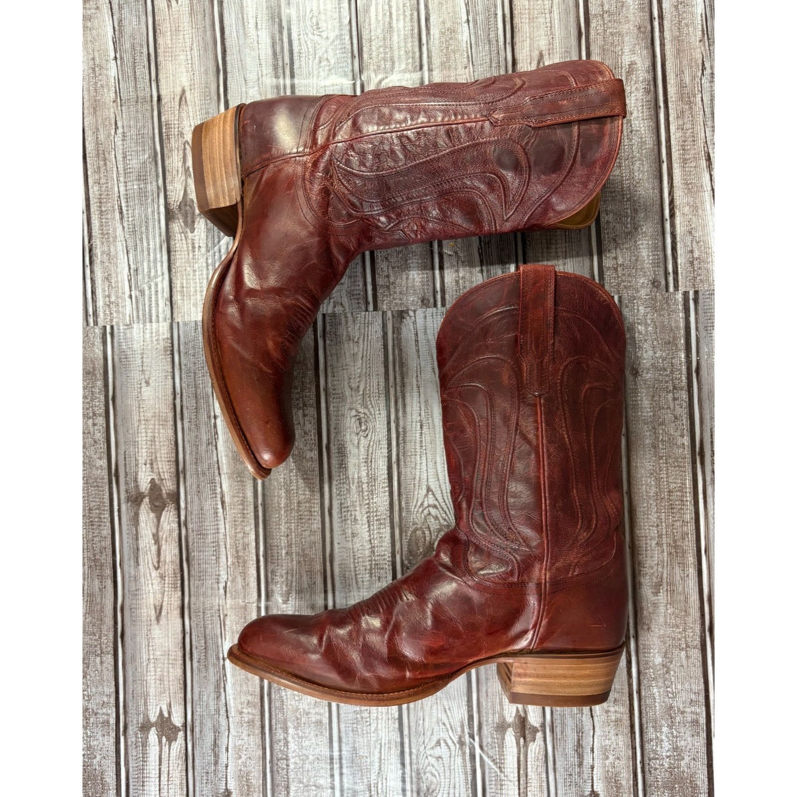 Tecovas Tecovas The Cartwright Cowboy Boots Size 13 D color reddish- Size US 13 / EU 46 - 4 Thumbnail