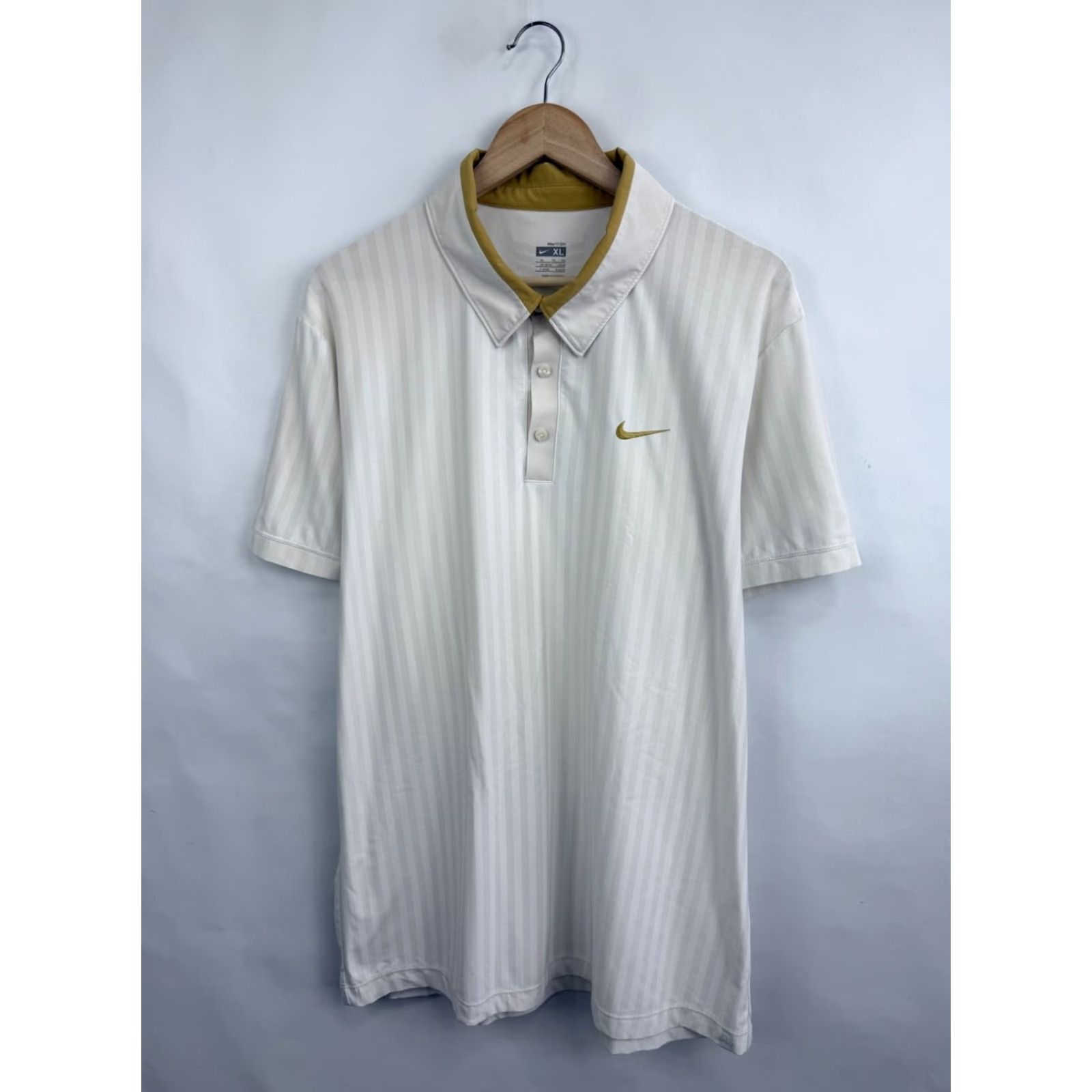 Nike Nike RF Wimbledon Polo XL White/Gold Men's Tennis Shirt Size US XL / EU 56 / 4 - 3 Thumbnail
