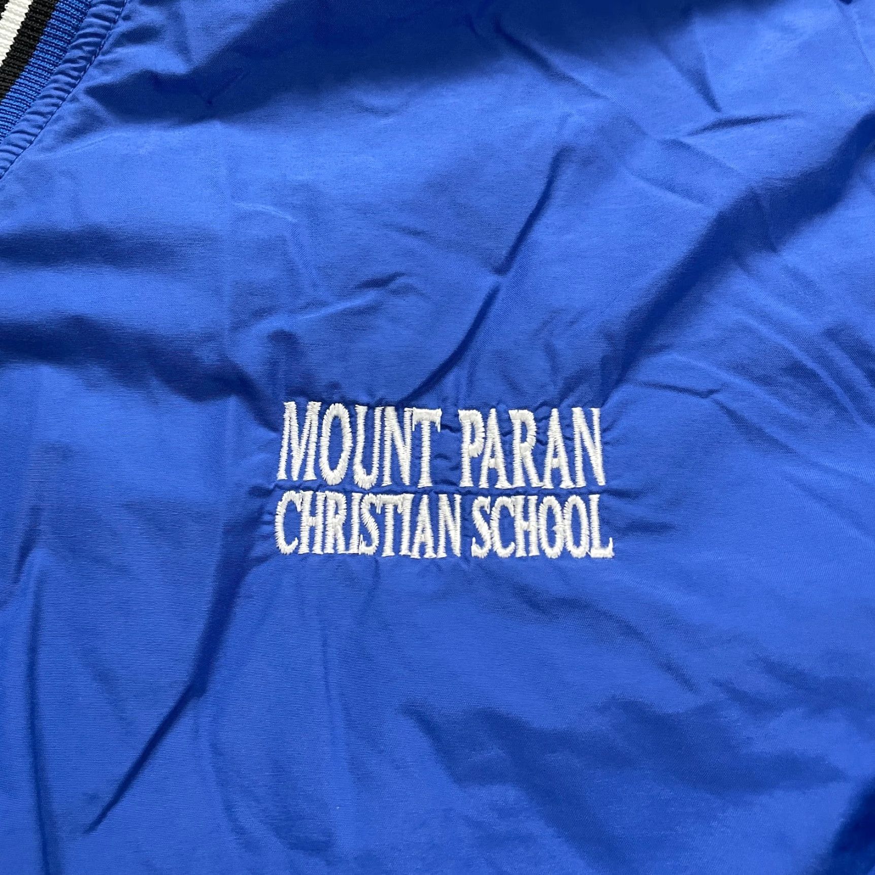 Holloway Holloway Windbreaker Jacket Mens 2XL Blue Mount Paran Christian School Pullover Size US XXL / EU 58 / 5 - 7 Thumbnail