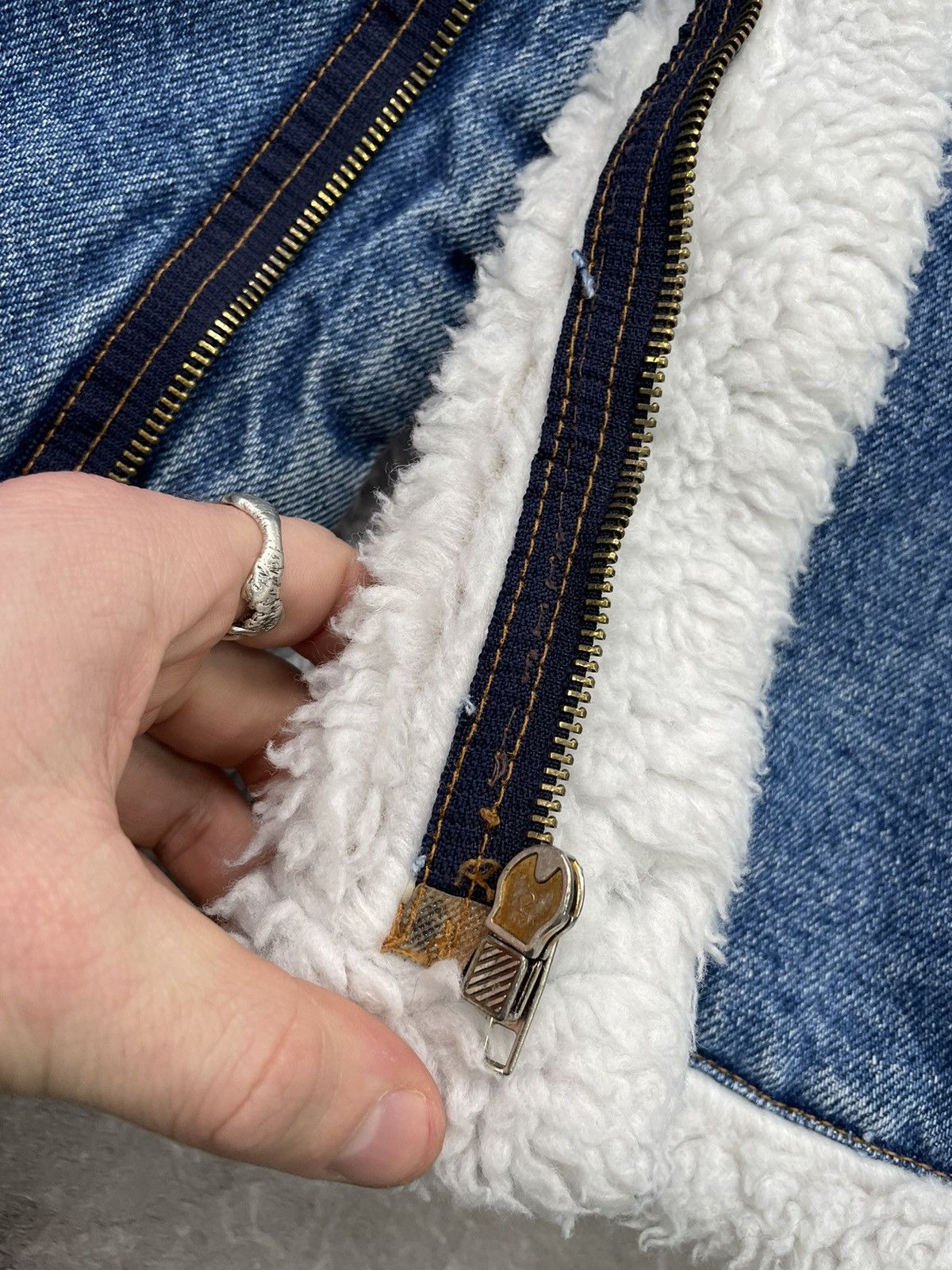 If Six Was Nine × Vintage FUR SHERPA LGB STYLE DISTRESSED US Army Style AF Jacket Size US M / EU 48-50 / 2 - 8 Thumbnail
