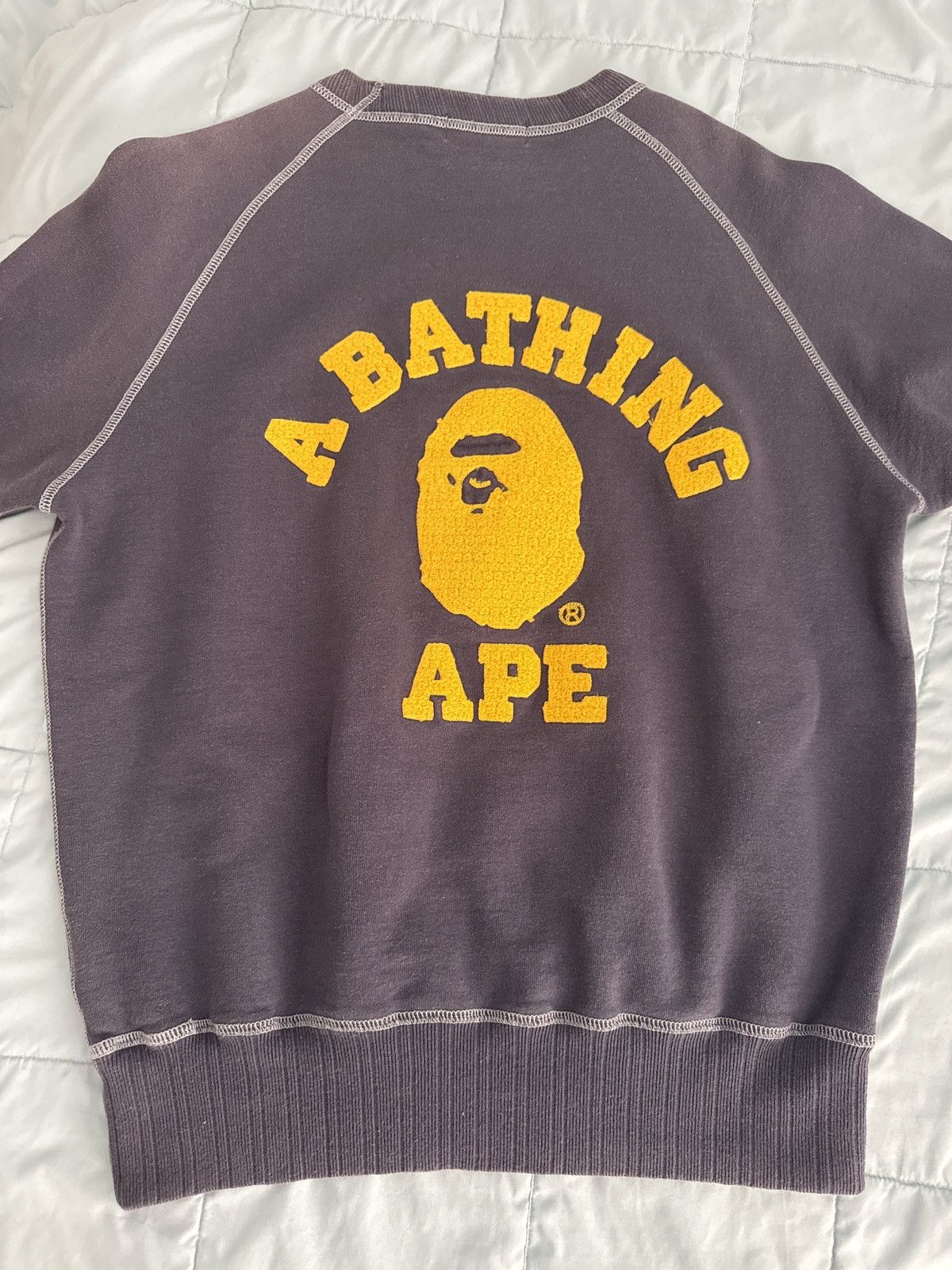 Bape Bathing Ape College Logo Embroidered Sweater Navy Blue Size US M / EU 48-50 / 2 - 3 Thumbnail