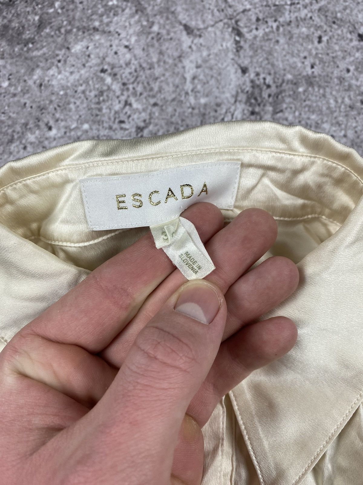 Escada × Vintage Vintage Y2K luxury designer escada silk T-shirt+skirt Size XS / US 0-2 / IT 36-38 - 6 Thumbnail
