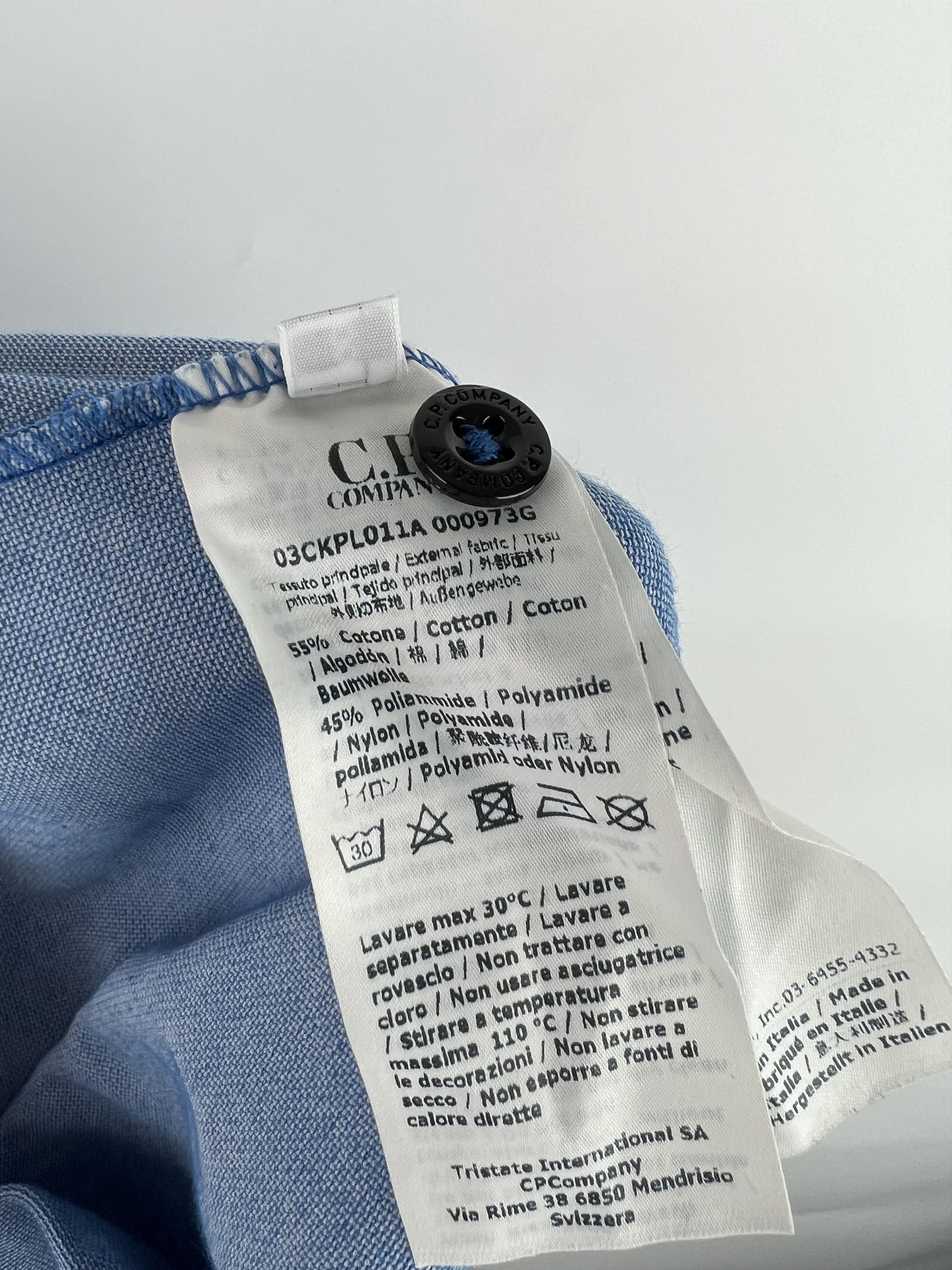 C.P. Company × Massimo Osti CP Company Junior Blue Long Sleeve Polo Shirt Size 8 Size US XXS / EU 40 - 6 Thumbnail