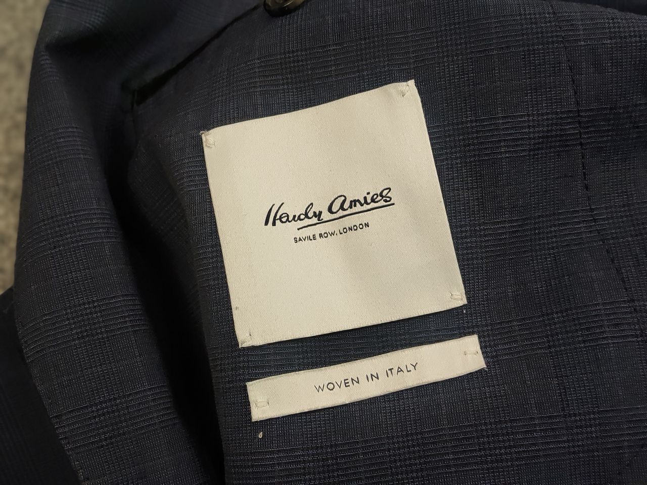 Hardy Amies Hardy Amies Design Wool Cotton Two Button Blazer Jacket Blue Size 48R - 16 Thumbnail