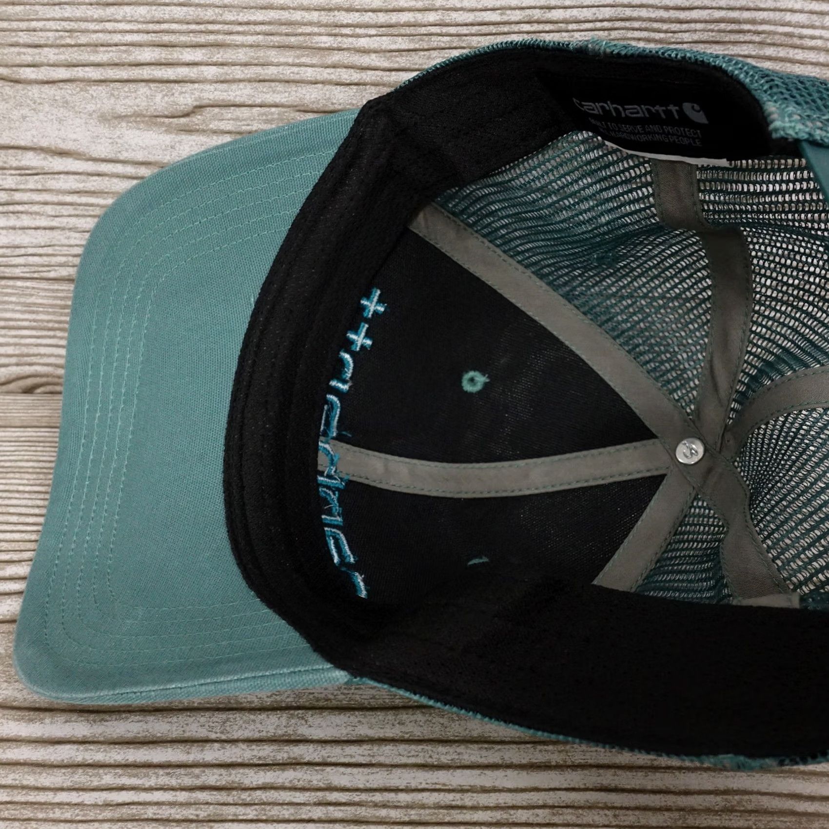 Carhartt Carhartt Green Canvas Vented Adjustable Snapback Baseball Hat Cap - Unisex Adults, Casual Hat, Green, Adjustable, Solid, 90s? Size ONE SIZE - 7 Thumbnail