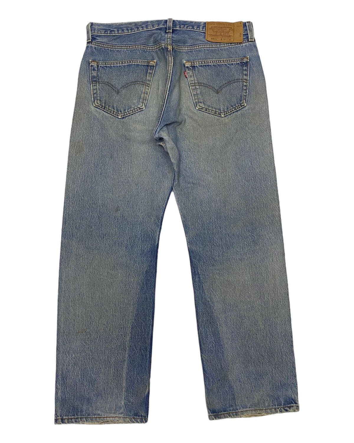 Levi's 🔥VINTAGE LEVIS 501xx BAGGY CROP DISTRESSED DENIM JEANS Size US 35 - 2 Thumbnail