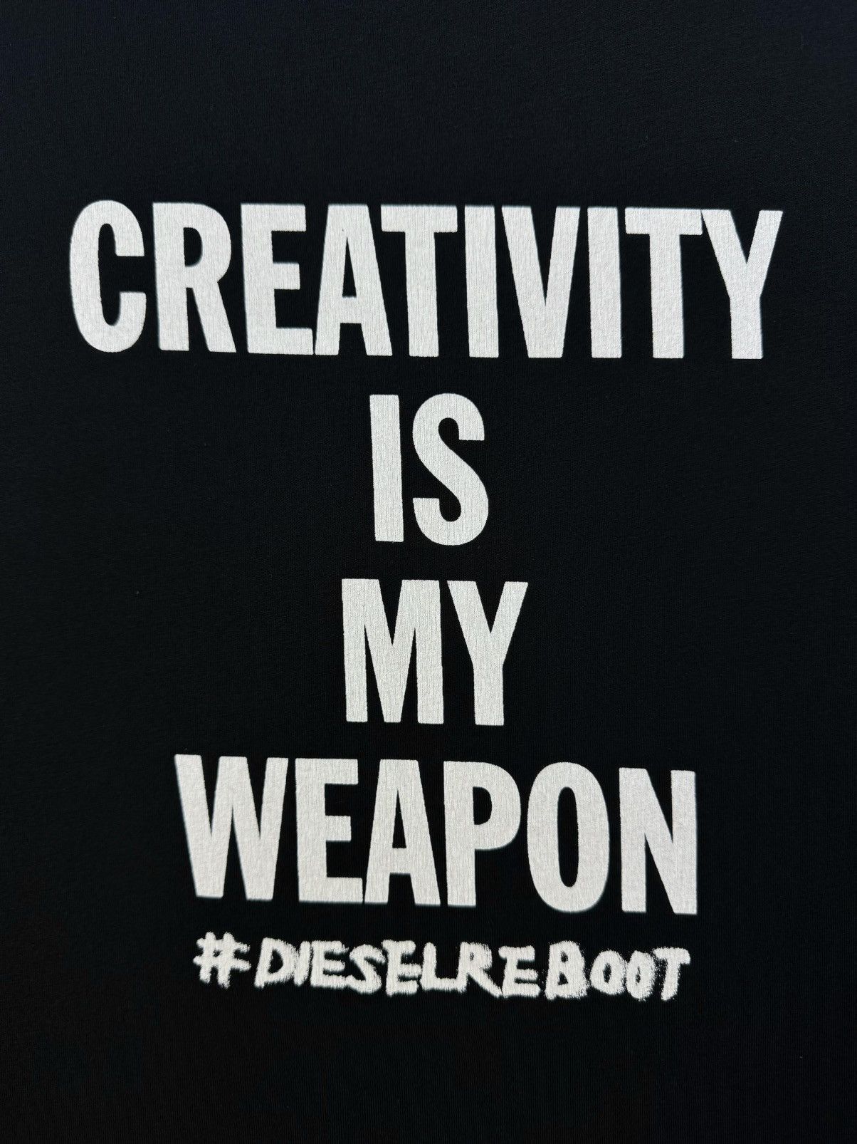 Diesel DIESEL Reboot Creativity Is My Weapon T-Shirt Size US XS / EU 42 / 0 - 3 Thumbnail