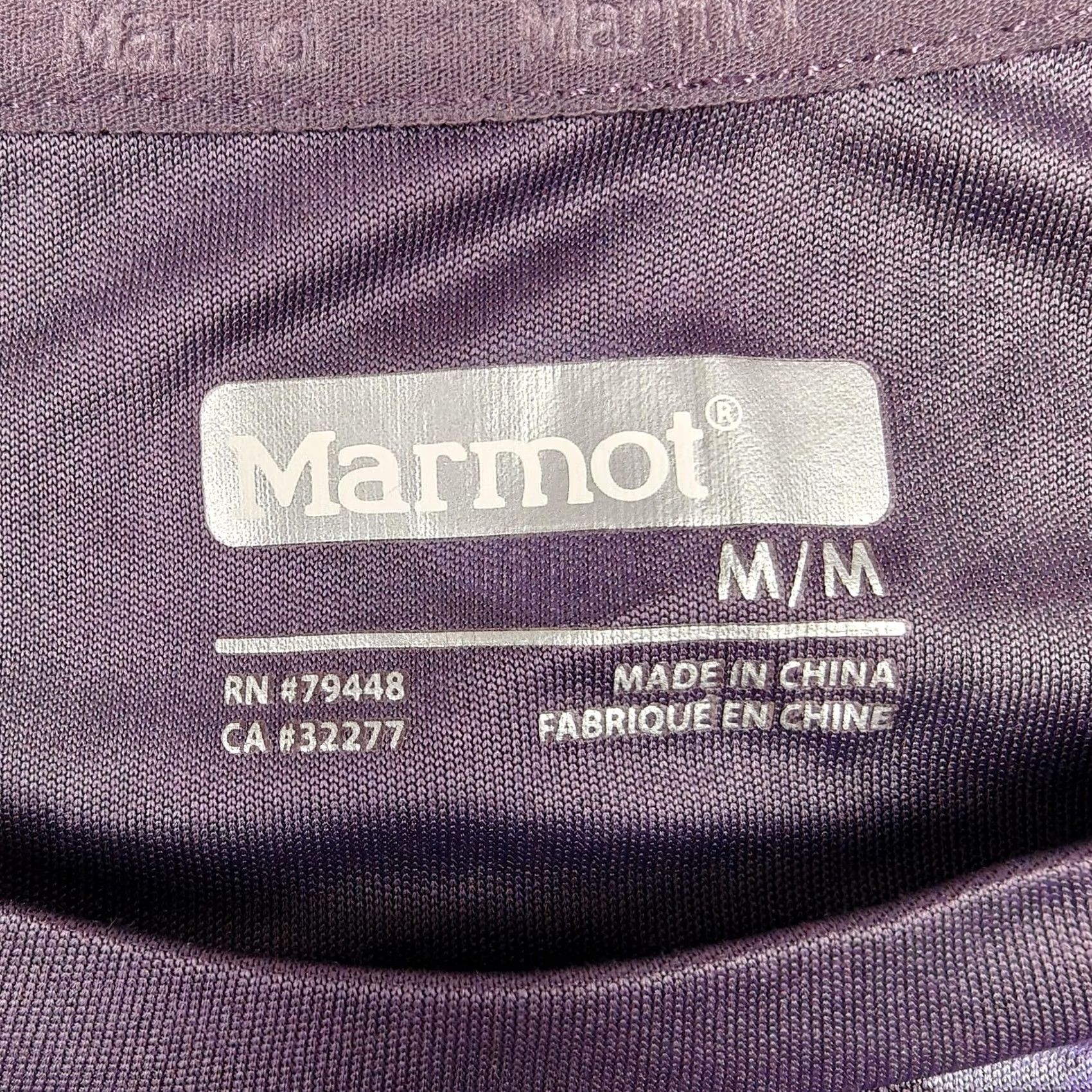 Marmot Marmot Womens Medium Purple Camo Long Sleeve Raglan Running Hiking Active Shirt Size M / US 6-8 / IT 42-44 - 3 Thumbnail