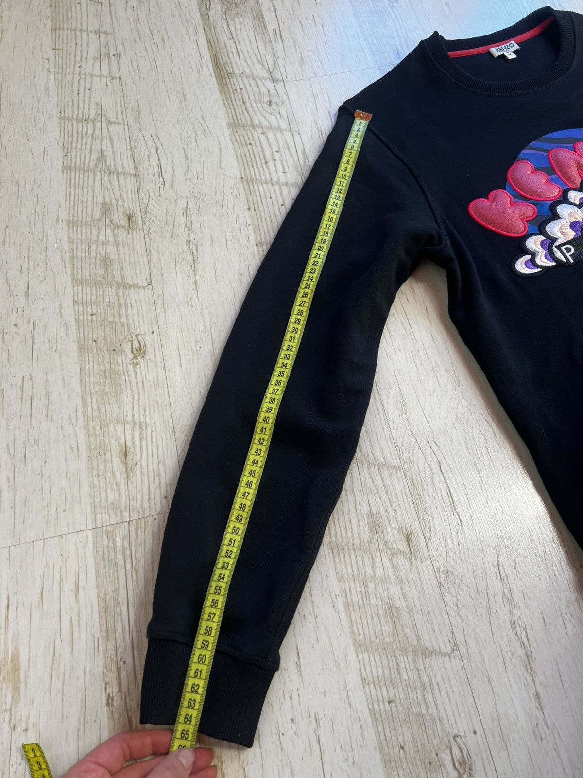 Kenzo Kenzo Paris Embroidered Logo Sweatshirt Black Size M Size US M / EU 48-50 / 2 - 12 Thumbnail