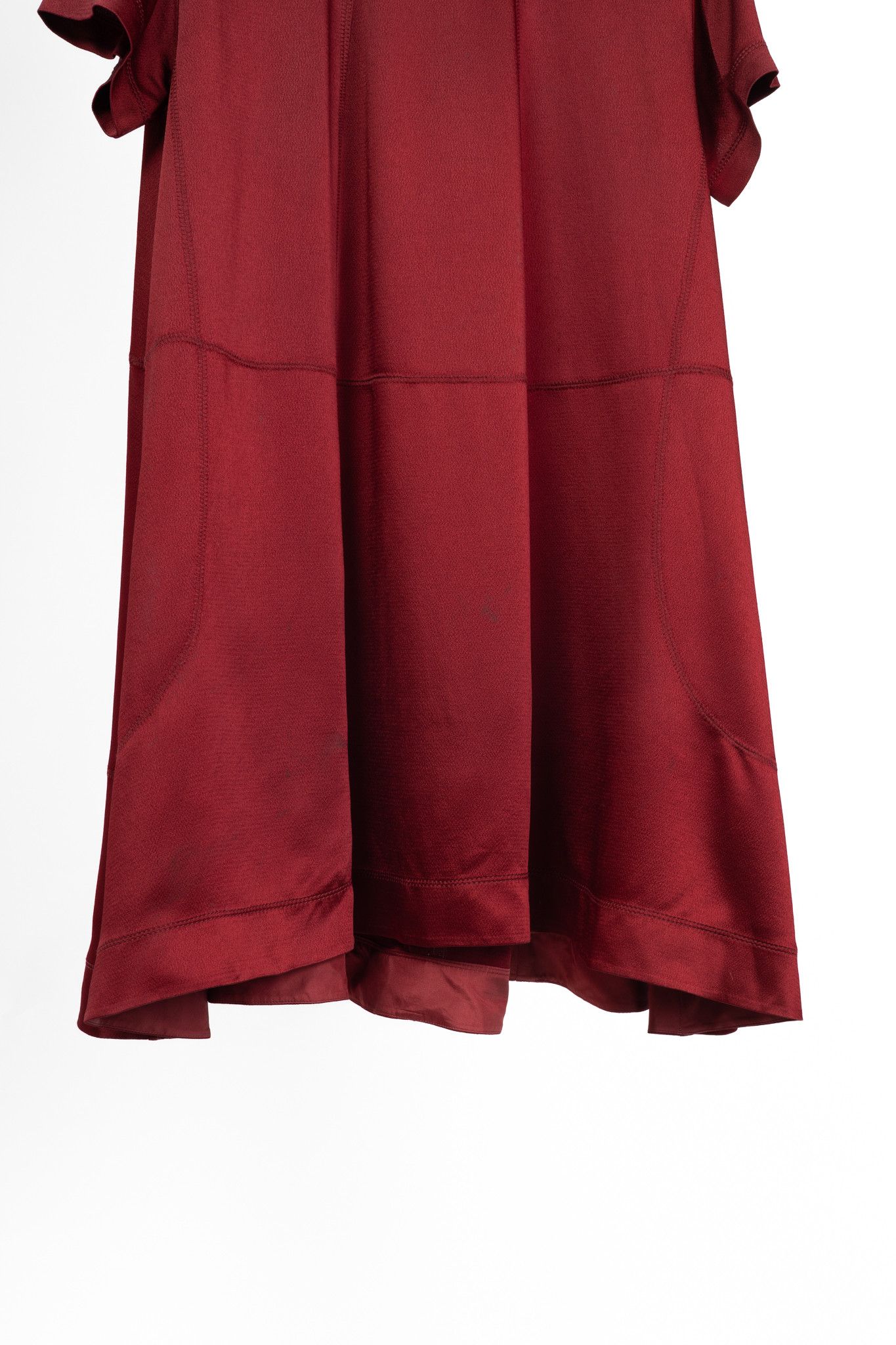 Valentino Valentino Red Envers-Satin Swing Dress Size M / US 6-8 / IT 42-44 - 6 Thumbnail