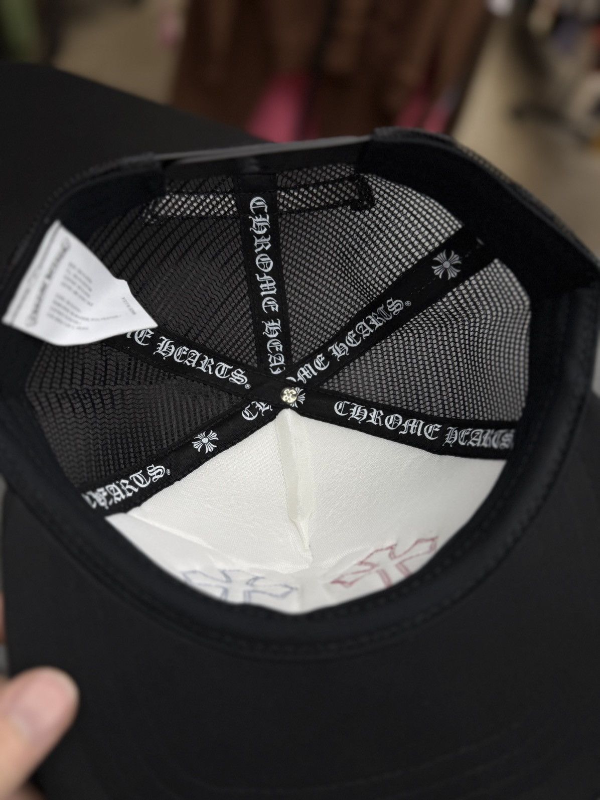 Chrome Hearts Chrome Hearts Triple Leather USA Cross SnapBack (NEW) Size ONE SIZE - 10 Thumbnail