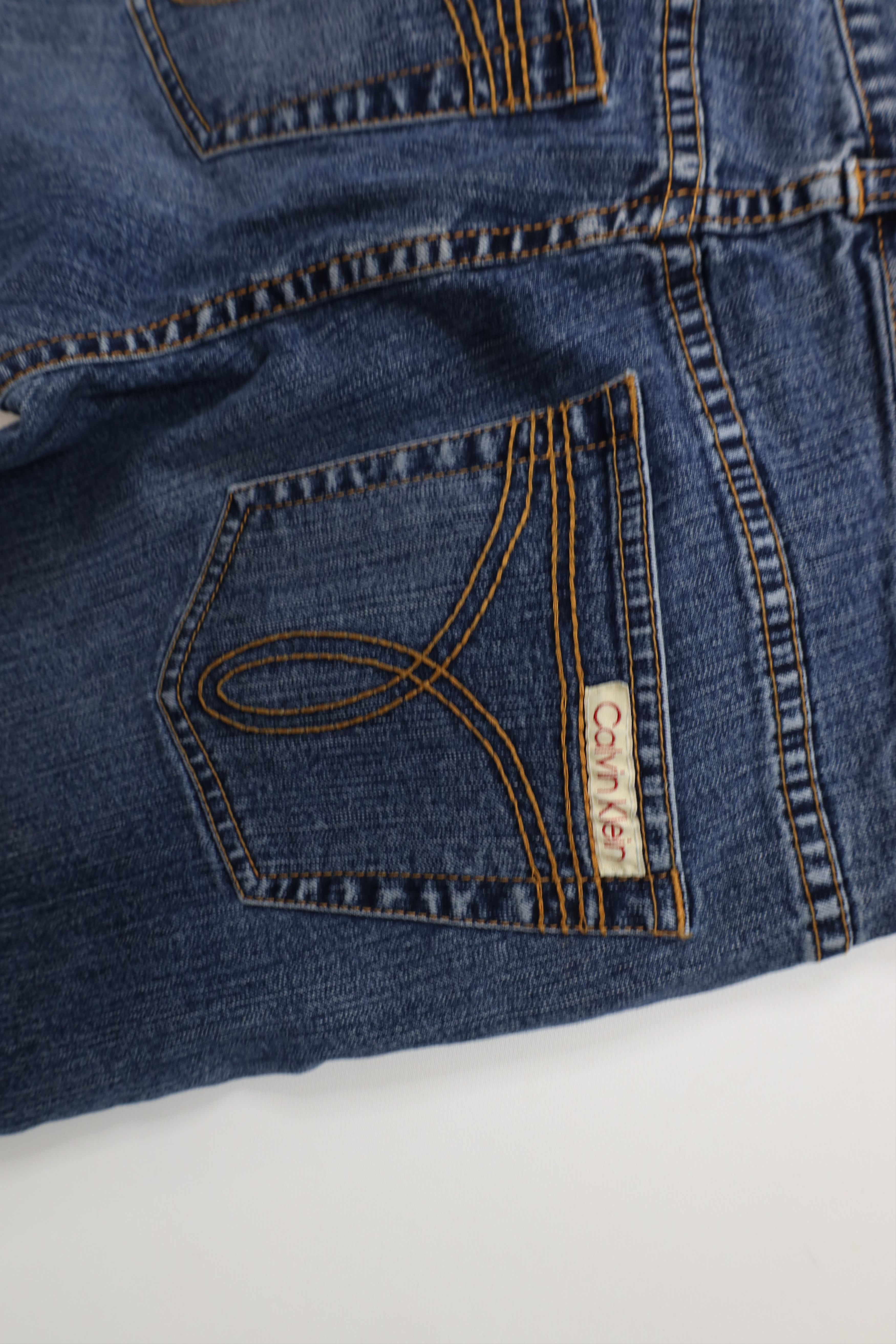 Calvin Klein × Vintage Vintage 90s Calvin Klein Wide Leg Bell Bottoms Denim Jeans Size 28" / US 6 / IT 42 - 12 Thumbnail